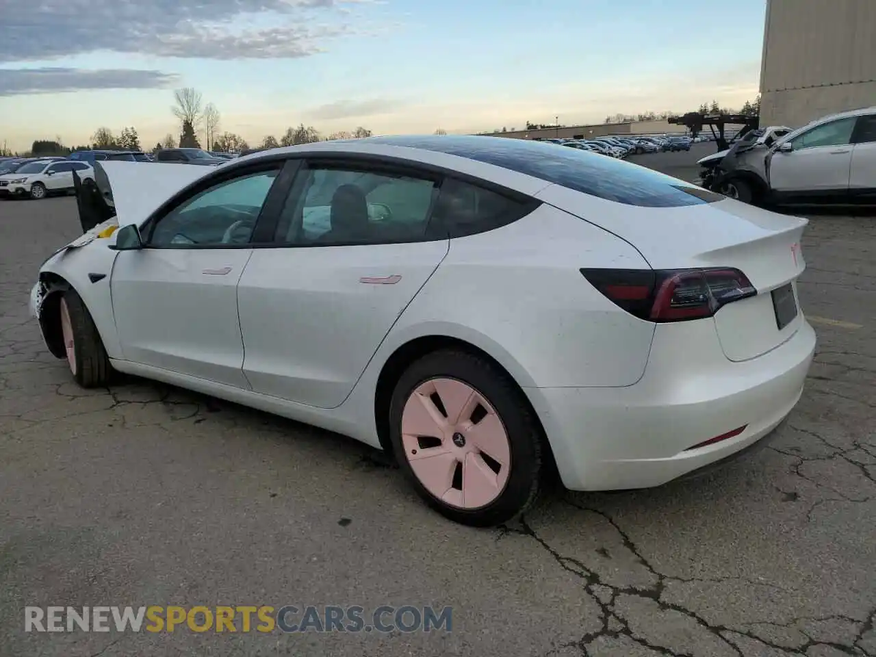 2 Photograph of a damaged car 5YJ3E1EB0MF938991 TESLA MODEL 3 2021
