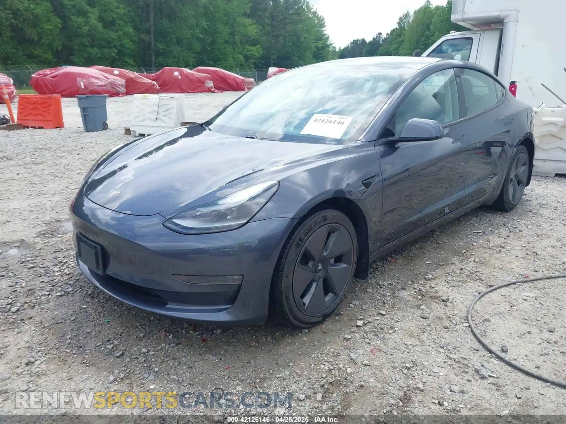 2 Photograph of a damaged car 5YJ3E1EB0MF979654 TESLA MODEL 3 2021