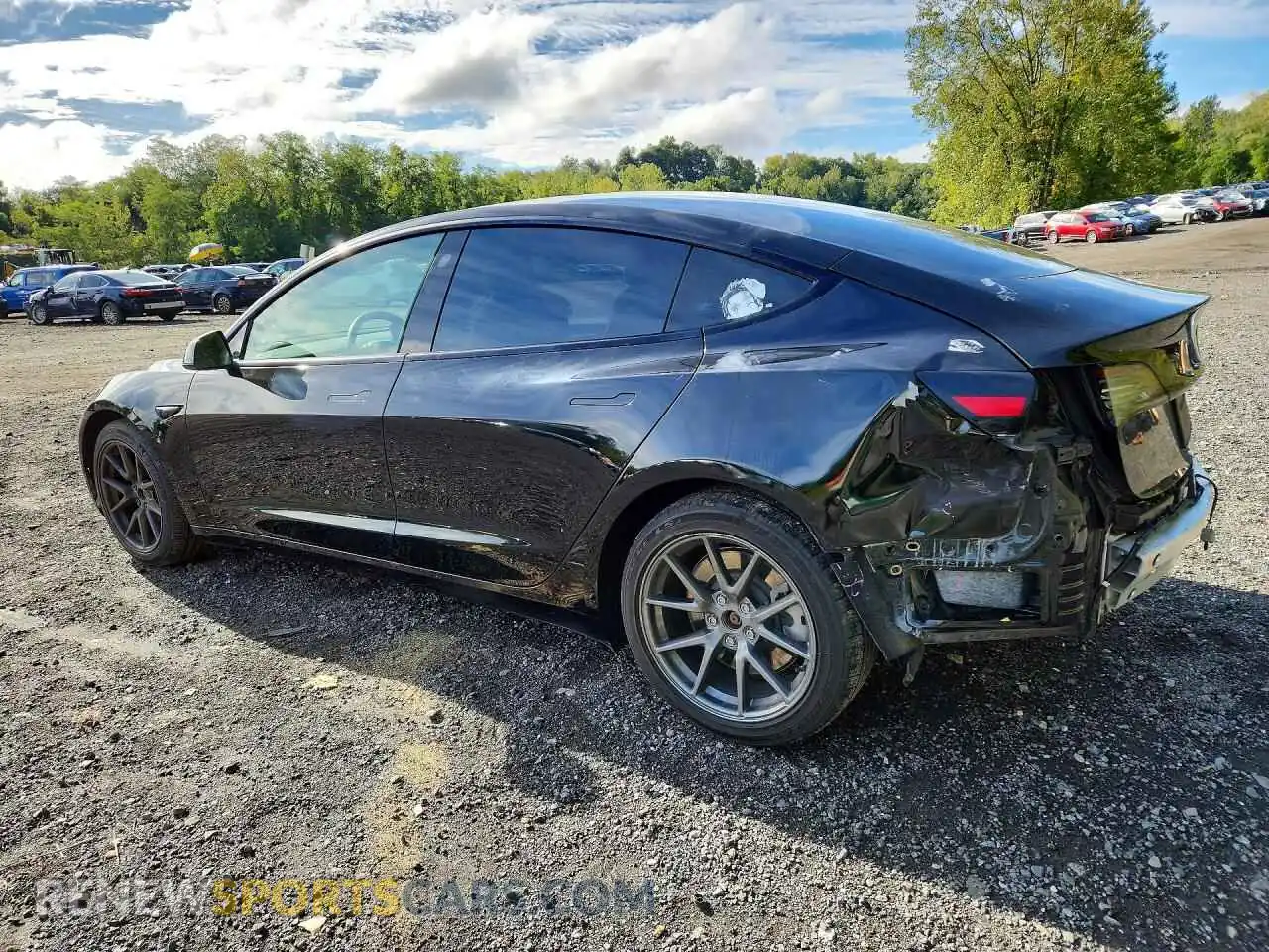 2 fotografías del automóvil dañado 5YJ3E1EB0MF992565 TESLA MODEL 3 2021