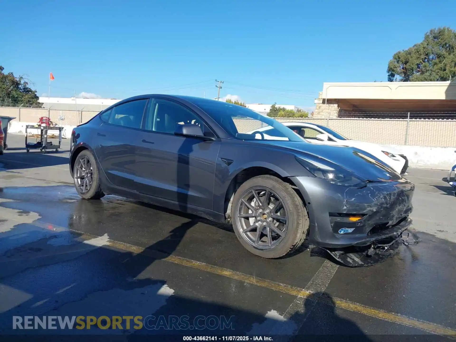 1 Photograph of a damaged car 5YJ3E1EB0MF999077 TESLA MODEL 3 2021