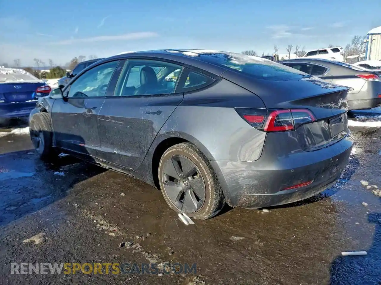 2 Photograph of a damaged car 5YJ3E1EB1MF036401 TESLA MODEL 3 2021