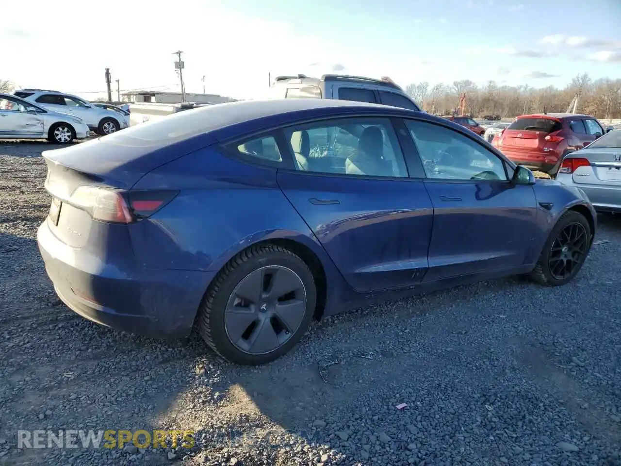 3 Photograph of a damaged car 5YJ3E1EB1MF050086 TESLA MODEL 3 2021