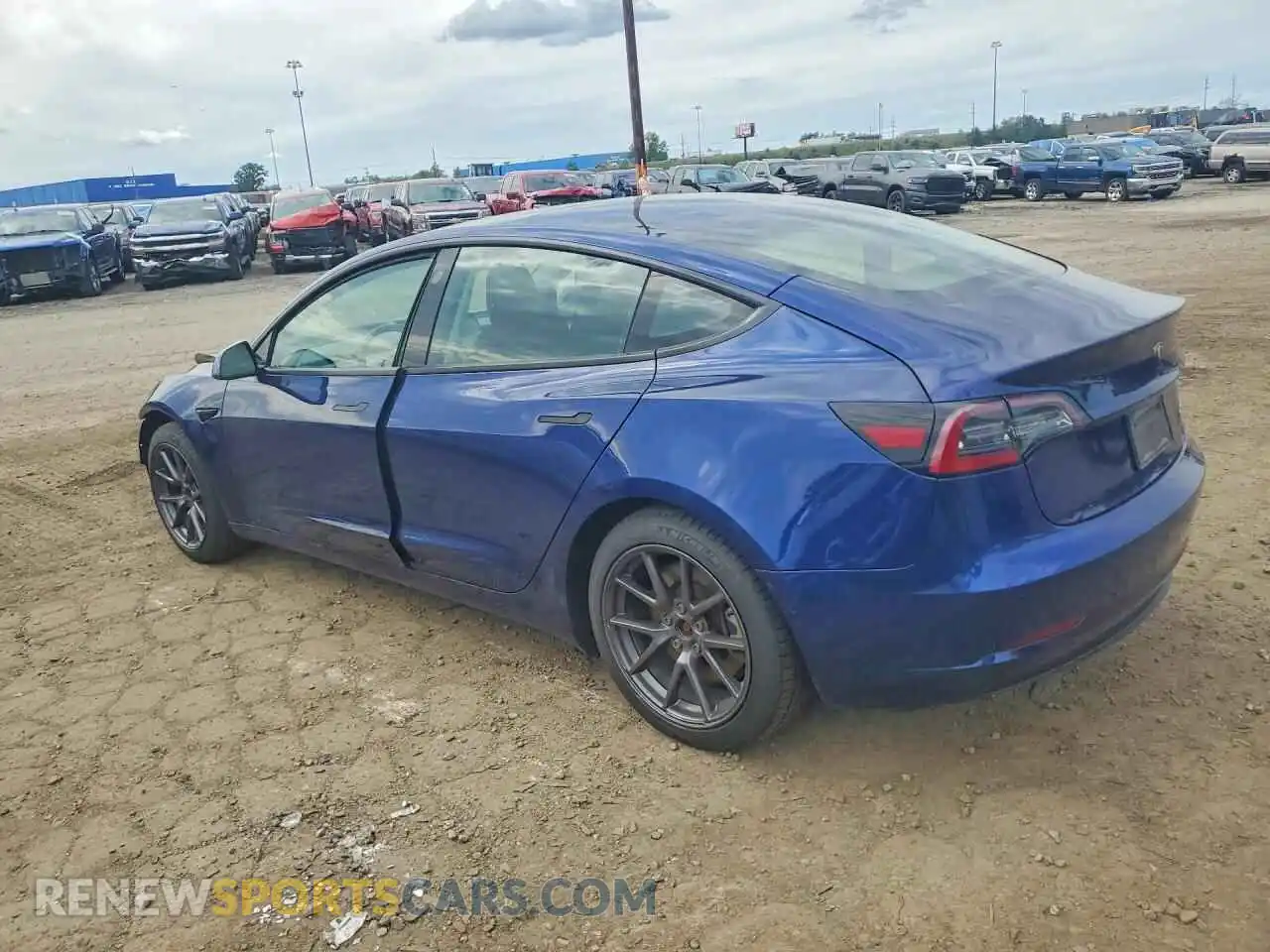 2 Photograph of a damaged car 5YJ3E1EB1MF051514 TESLA MODEL 3 2021