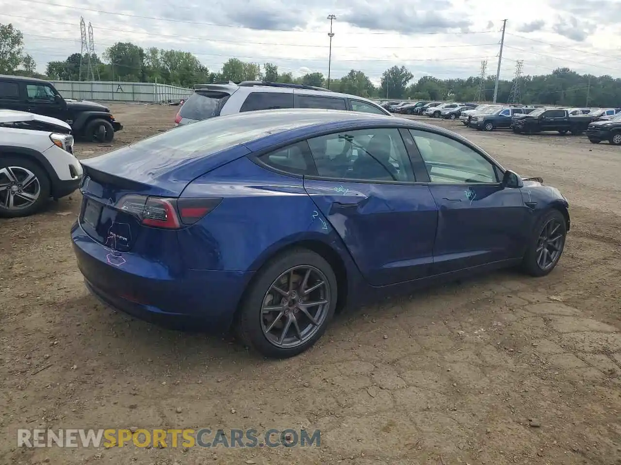 3 Photograph of a damaged car 5YJ3E1EB1MF051514 TESLA MODEL 3 2021