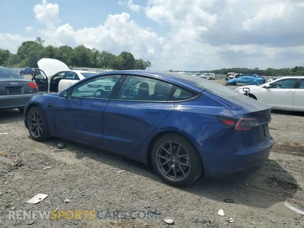 2 Photograph of a damaged car 5YJ3E1EB1MF064067 TESLA MODEL 3 2021