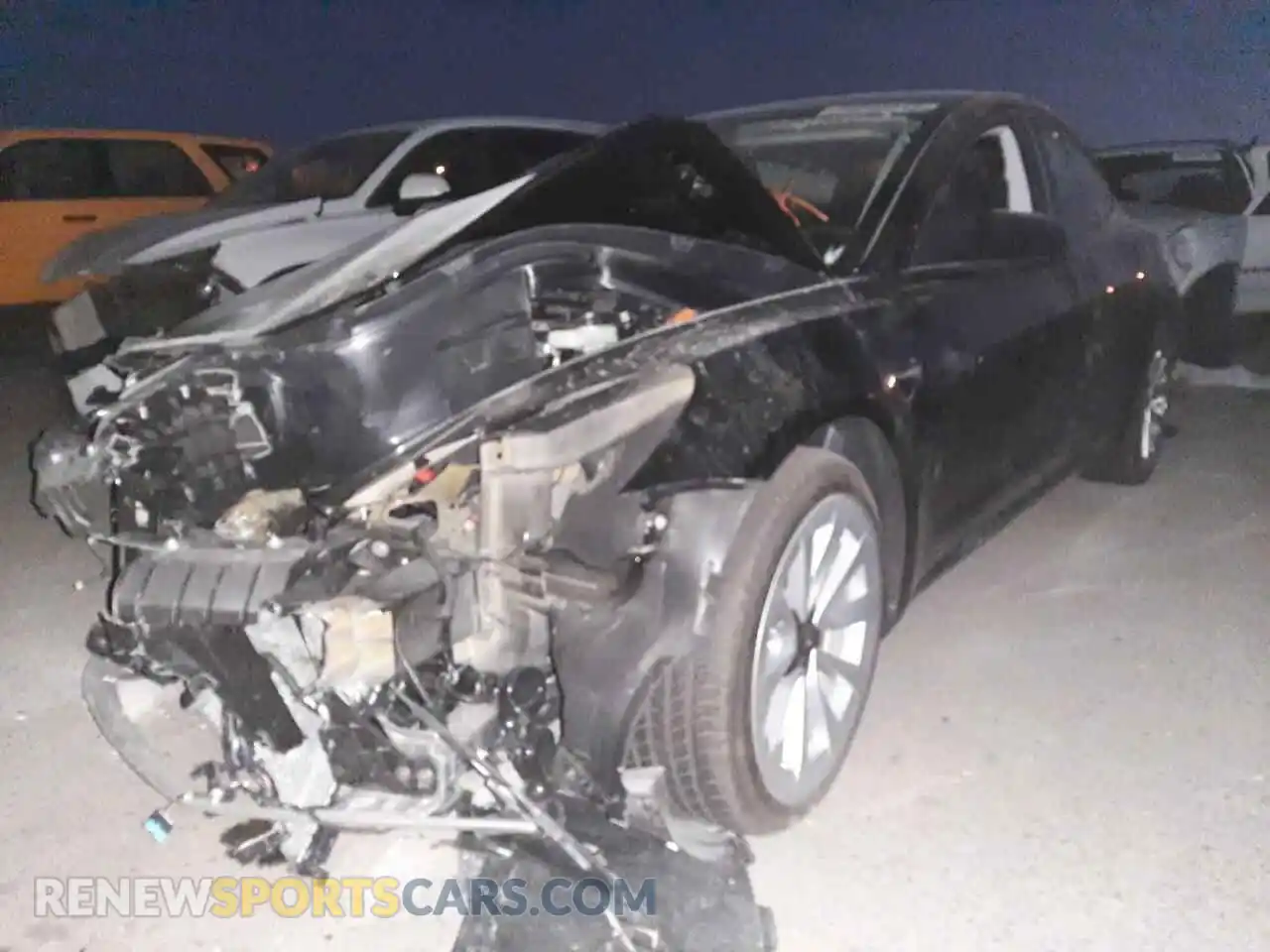 2 Photograph of a damaged car 5YJ3E1EB1MF071178 TESLA MODEL 3 2021