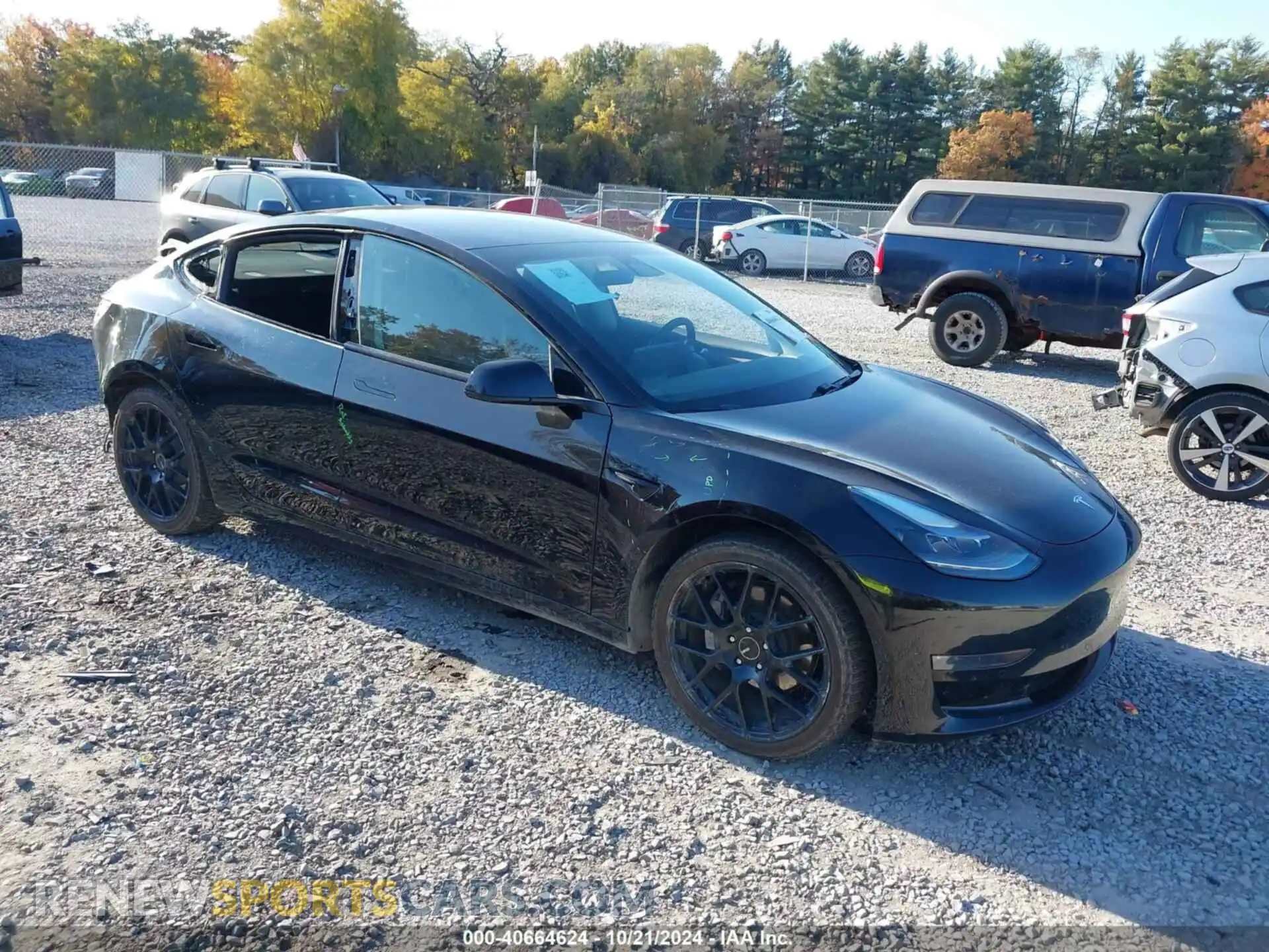 1 Photograph of a damaged car 5YJ3E1EB1MF085484 TESLA MODEL 3 2021