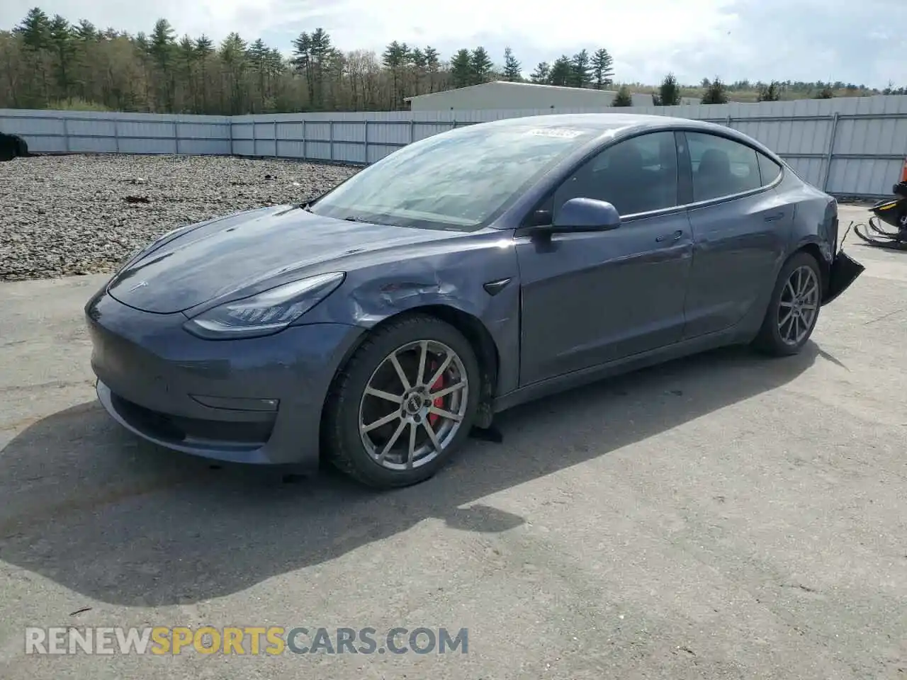 1 Photograph of a damaged car 5YJ3E1EB1MF850239 TESLA MODEL 3 2021