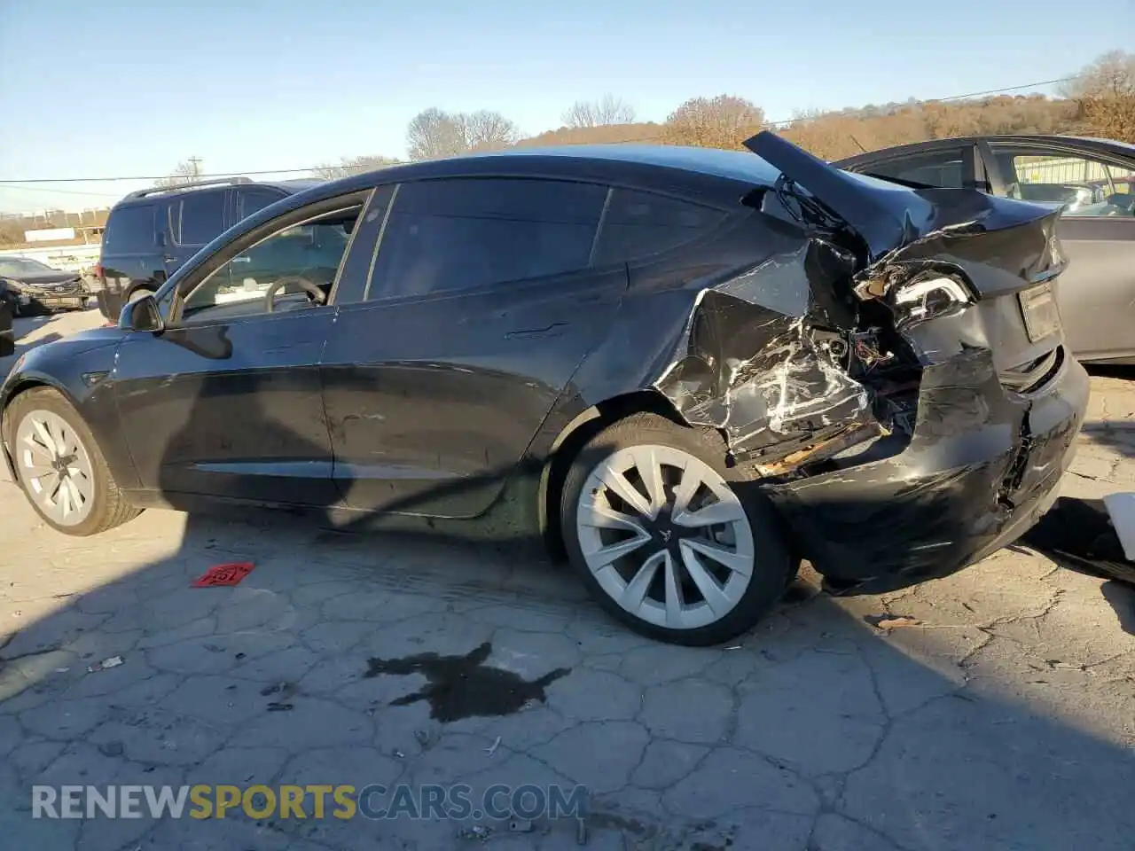 2 Photograph of a damaged car 5YJ3E1EB1MF856204 TESLA MODEL 3 2021