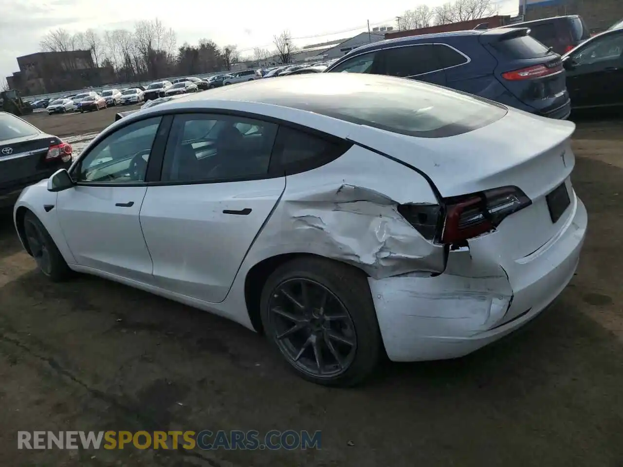 2 Photograph of a damaged car 5YJ3E1EB1MF859104 TESLA MODEL 3 2021