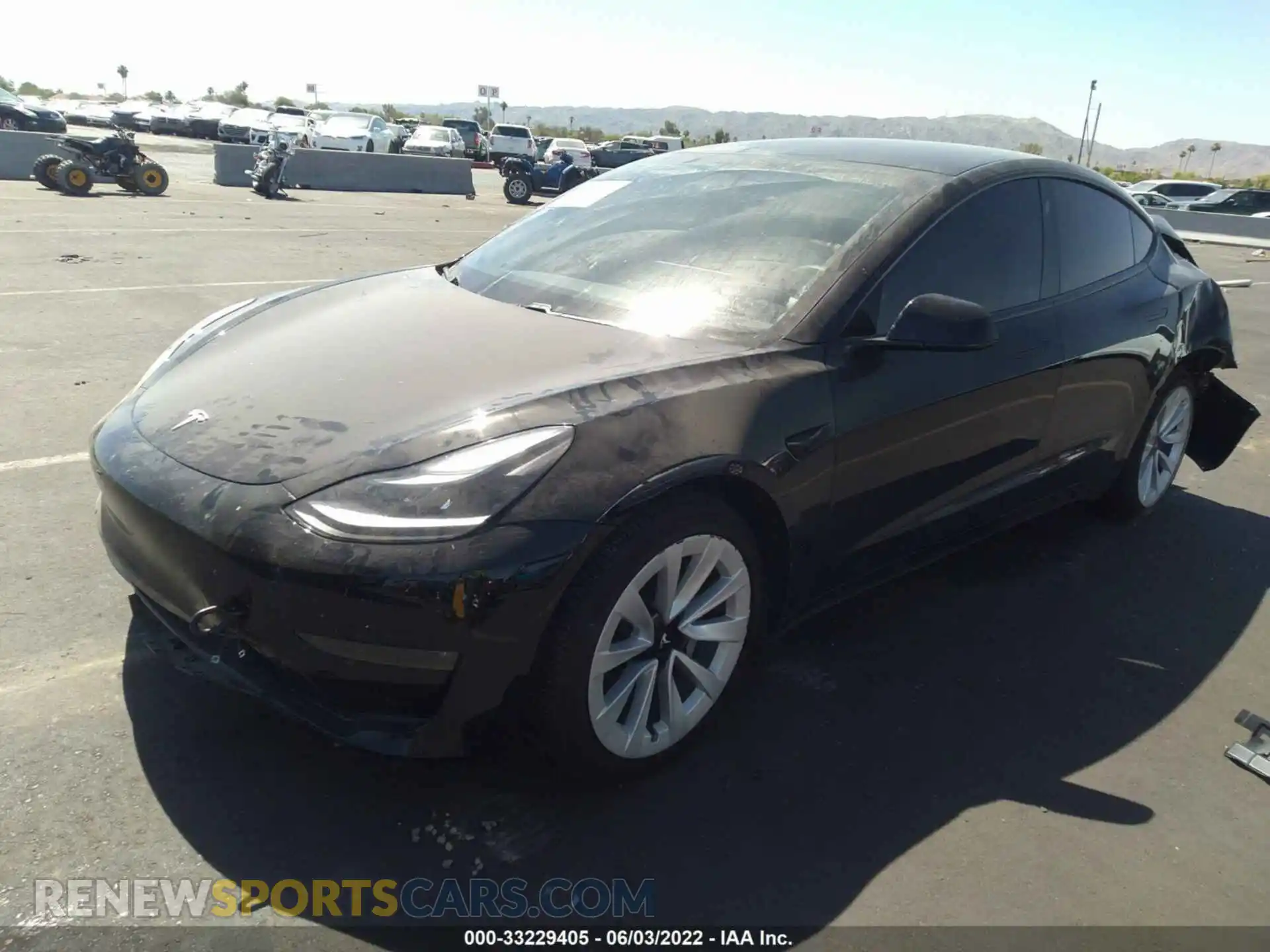 2 Photograph of a damaged car 5YJ3E1EB1MF925313 TESLA MODEL 3 2021