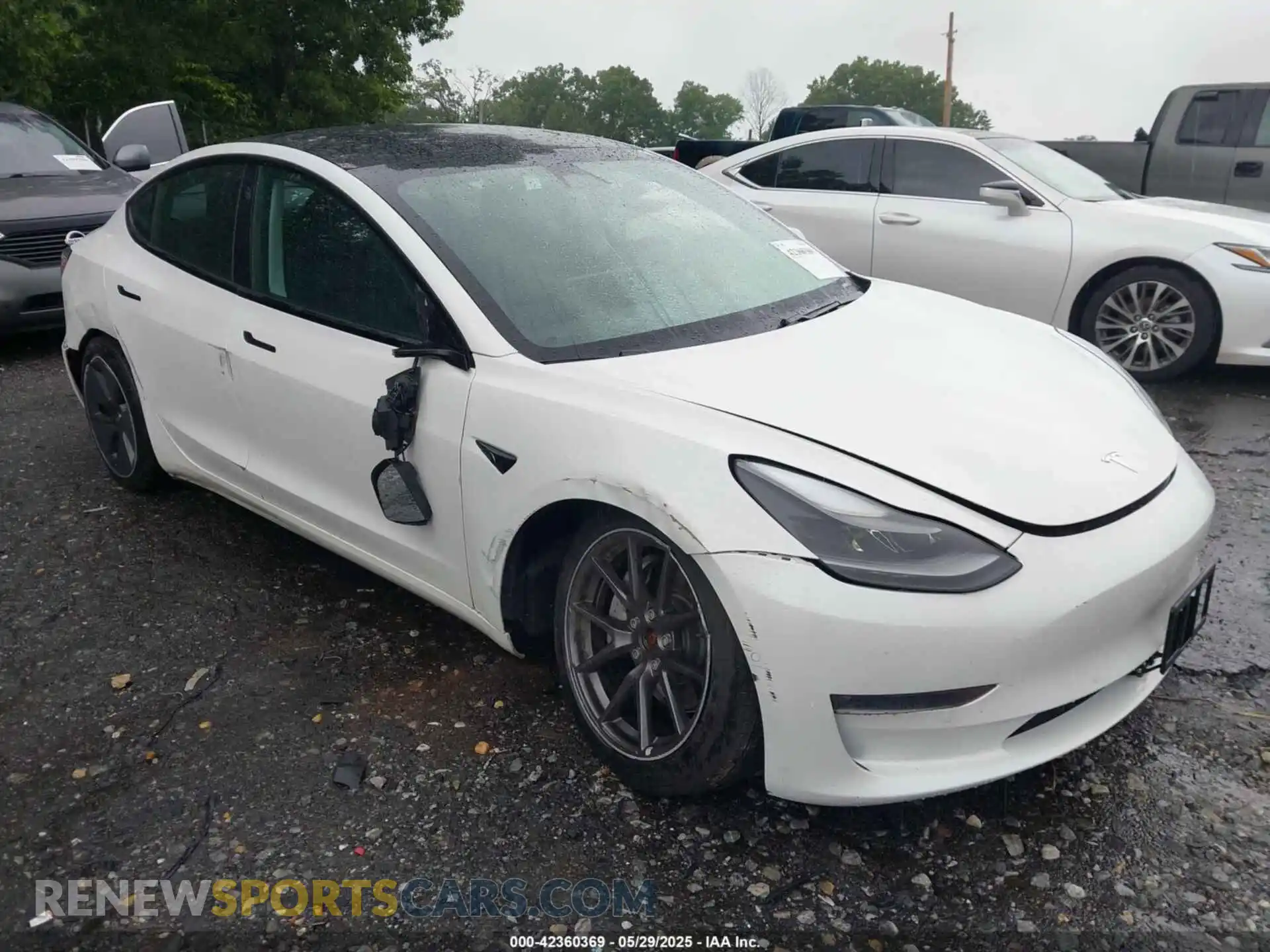 1 Photograph of a damaged car 5YJ3E1EB1MF973992 TESLA MODEL 3 2021