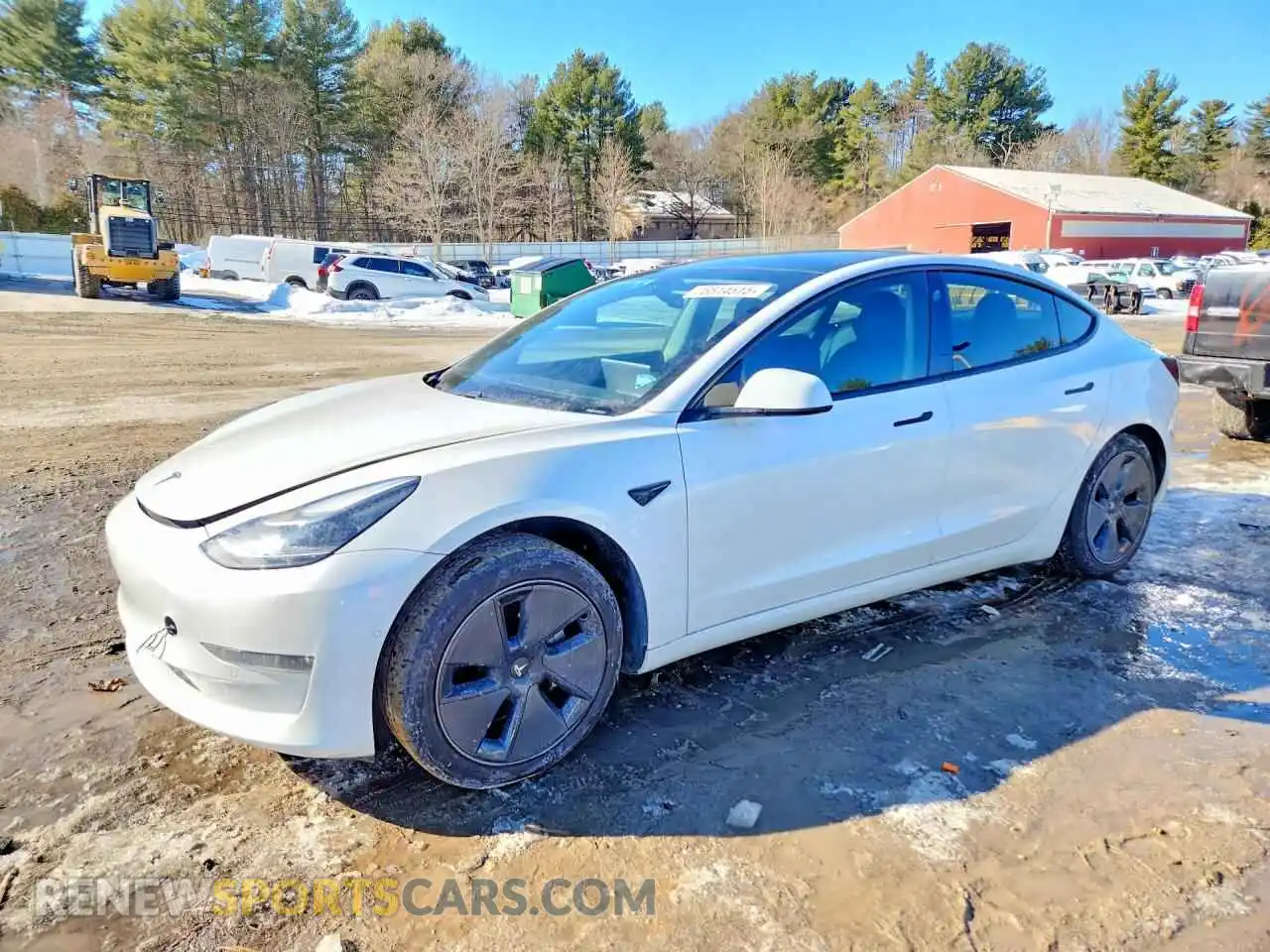 1 Photograph of a damaged car 5YJ3E1EB1MF980067 TESLA MODEL 3 2021