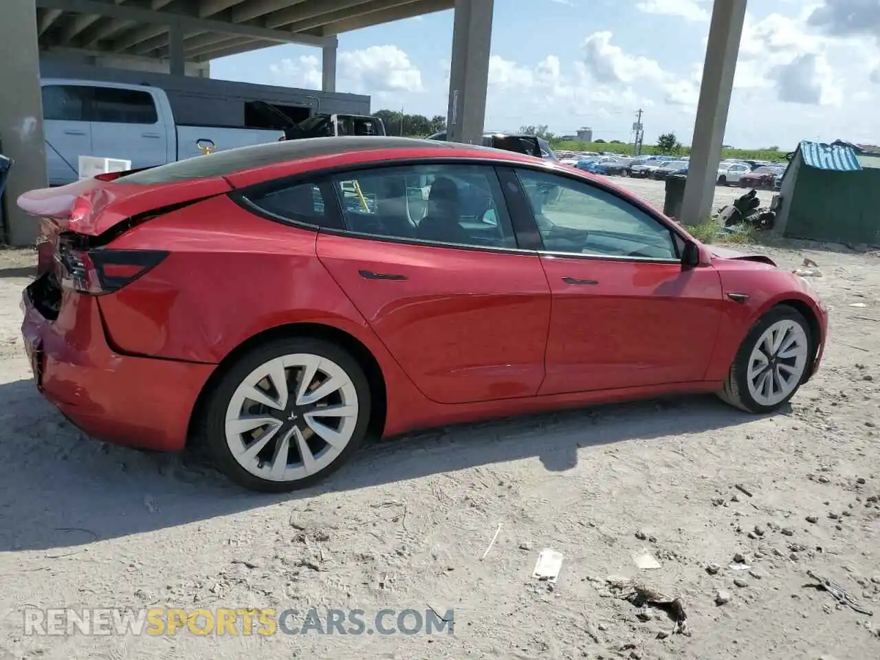 3 Photograph of a damaged car 5YJ3E1EB2MF035449 TESLA MODEL 3 2021