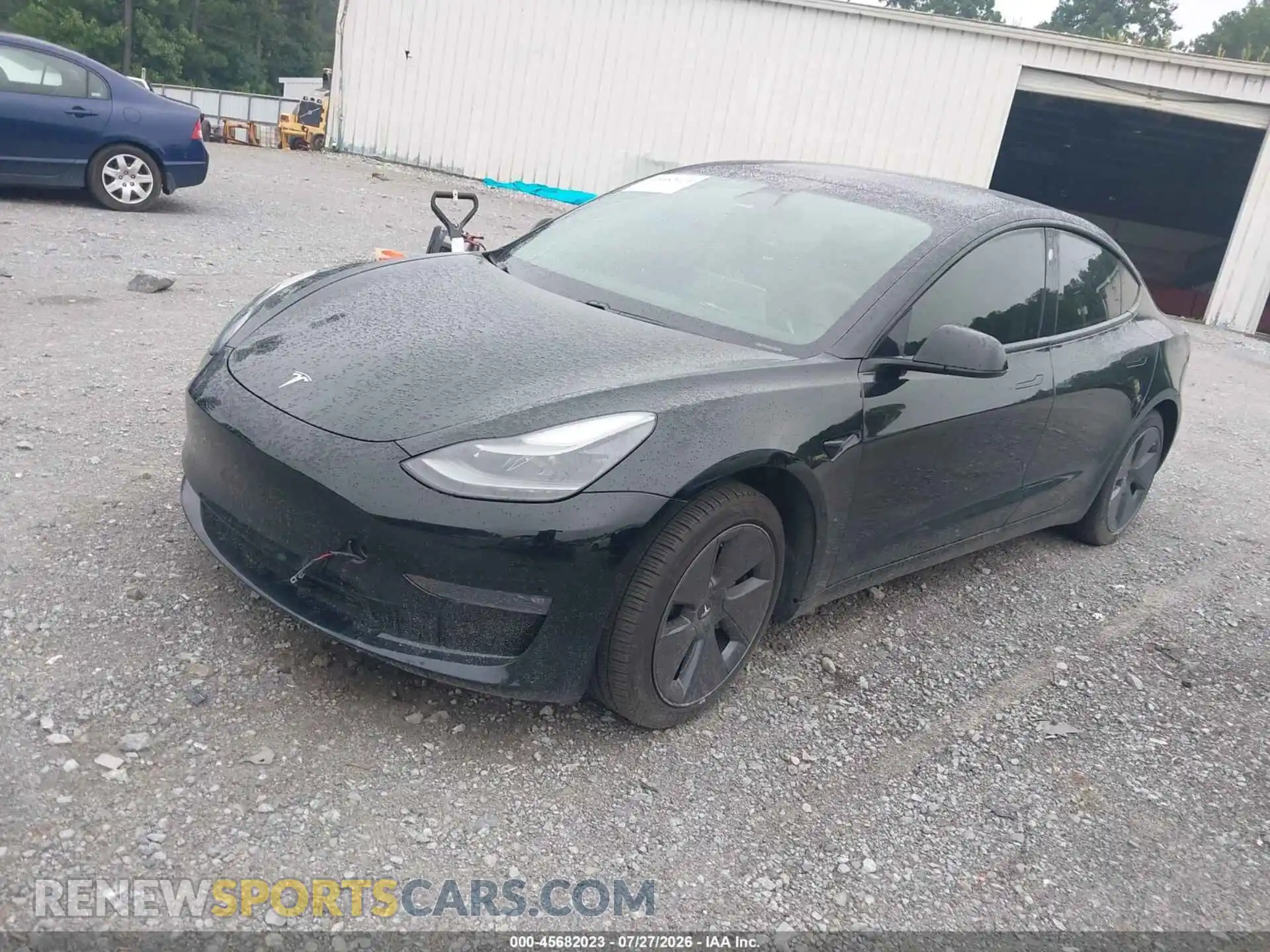 2 Photograph of a damaged car 5YJ3E1EB2MF049562 TESLA MODEL 3 2021