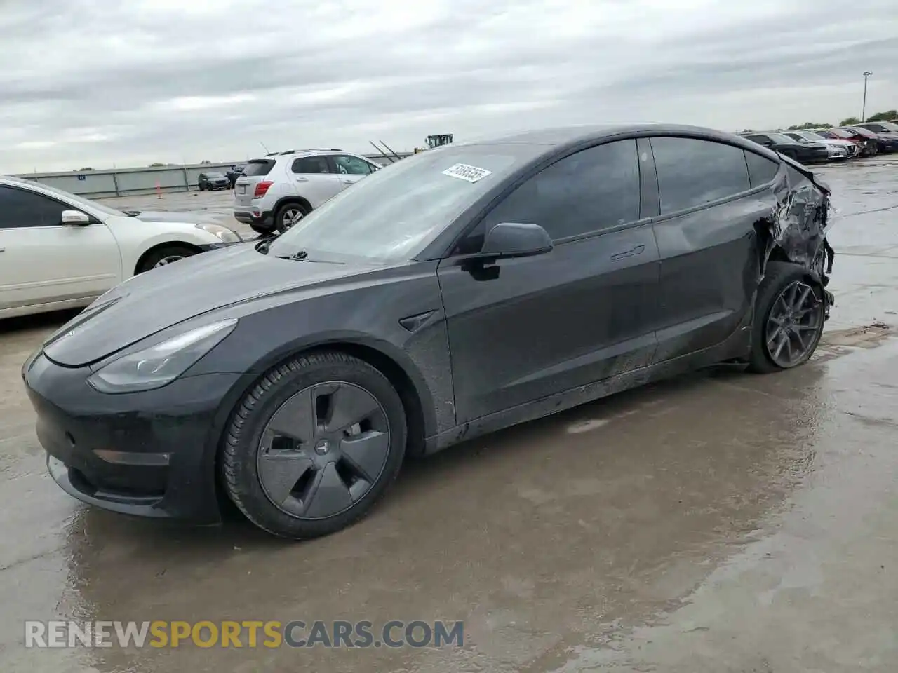 1 Photograph of a damaged car 5YJ3E1EB2MF055958 TESLA MODEL 3 2021