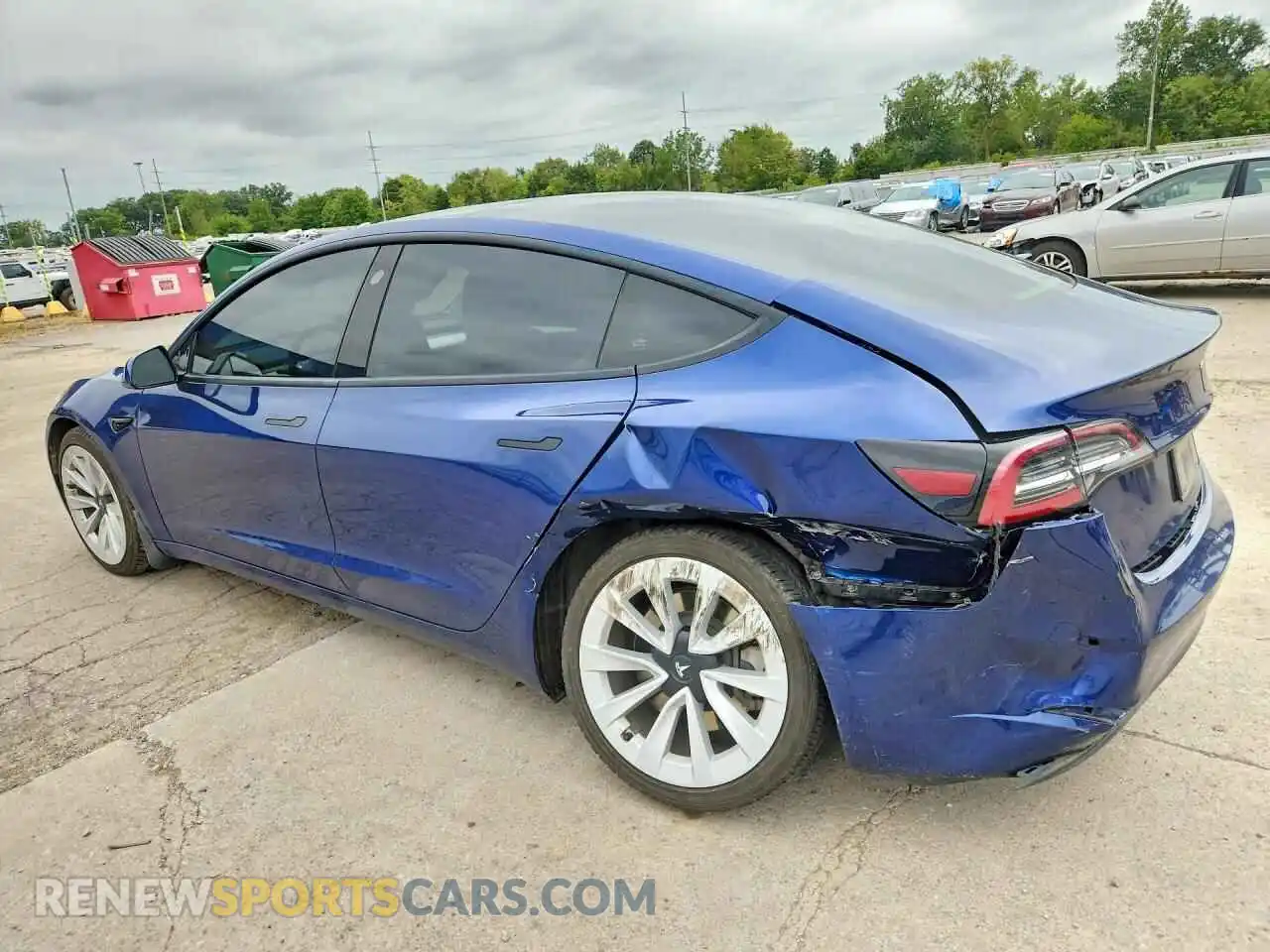 2 Фотография поврежденного автомобиля 5YJ3E1EB2MF057175 TESLA MODEL 3 2021