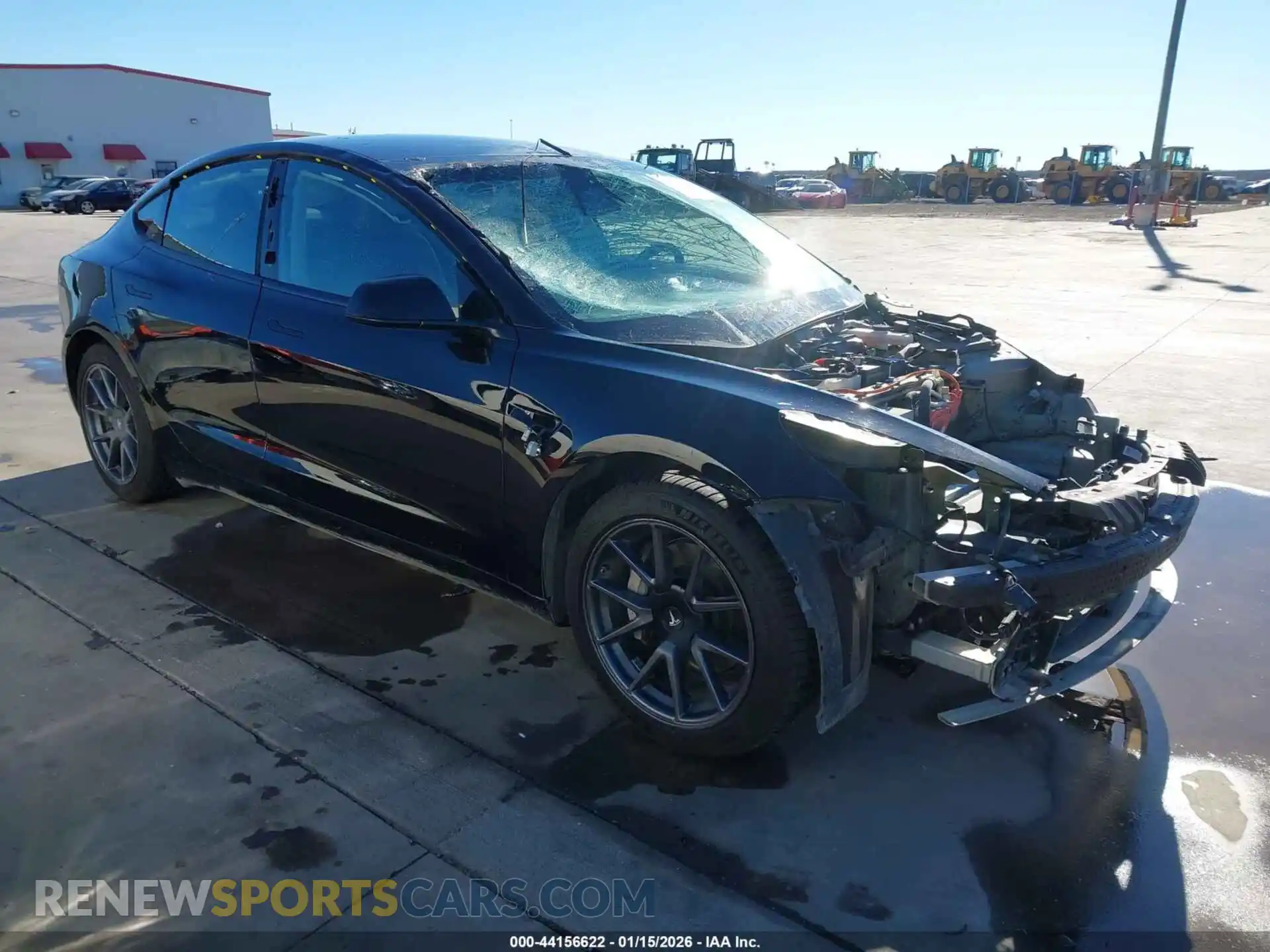 1 Photograph of a damaged car 5YJ3E1EB2MF061033 TESLA MODEL 3 2021