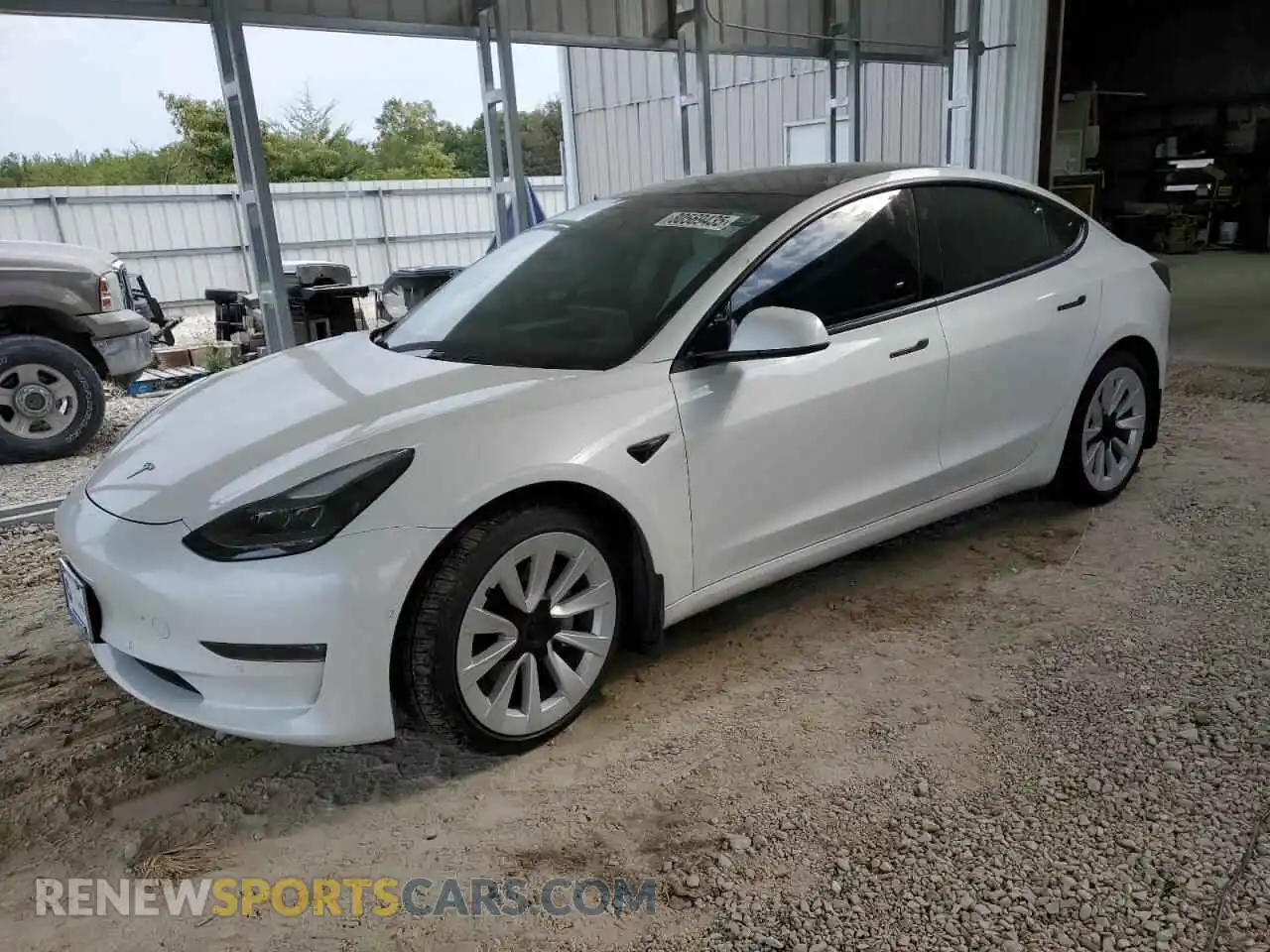 1 Photograph of a damaged car 5YJ3E1EB2MF065714 TESLA MODEL 3 2021