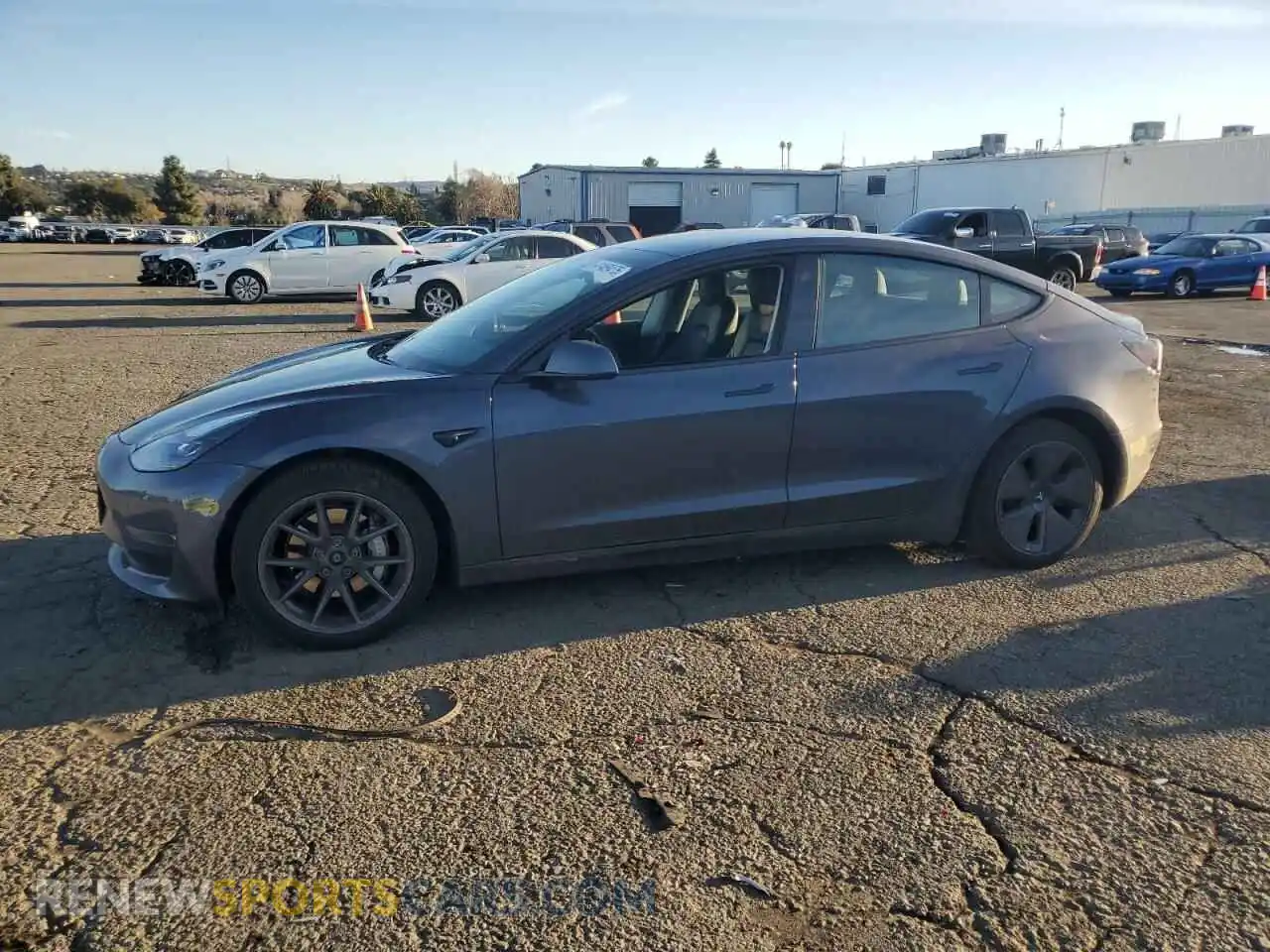 1 Photograph of a damaged car 5YJ3E1EB2MF076308 TESLA MODEL 3 2021