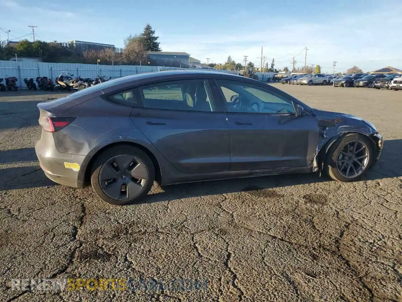 3 Photograph of a damaged car 5YJ3E1EB2MF076308 TESLA MODEL 3 2021