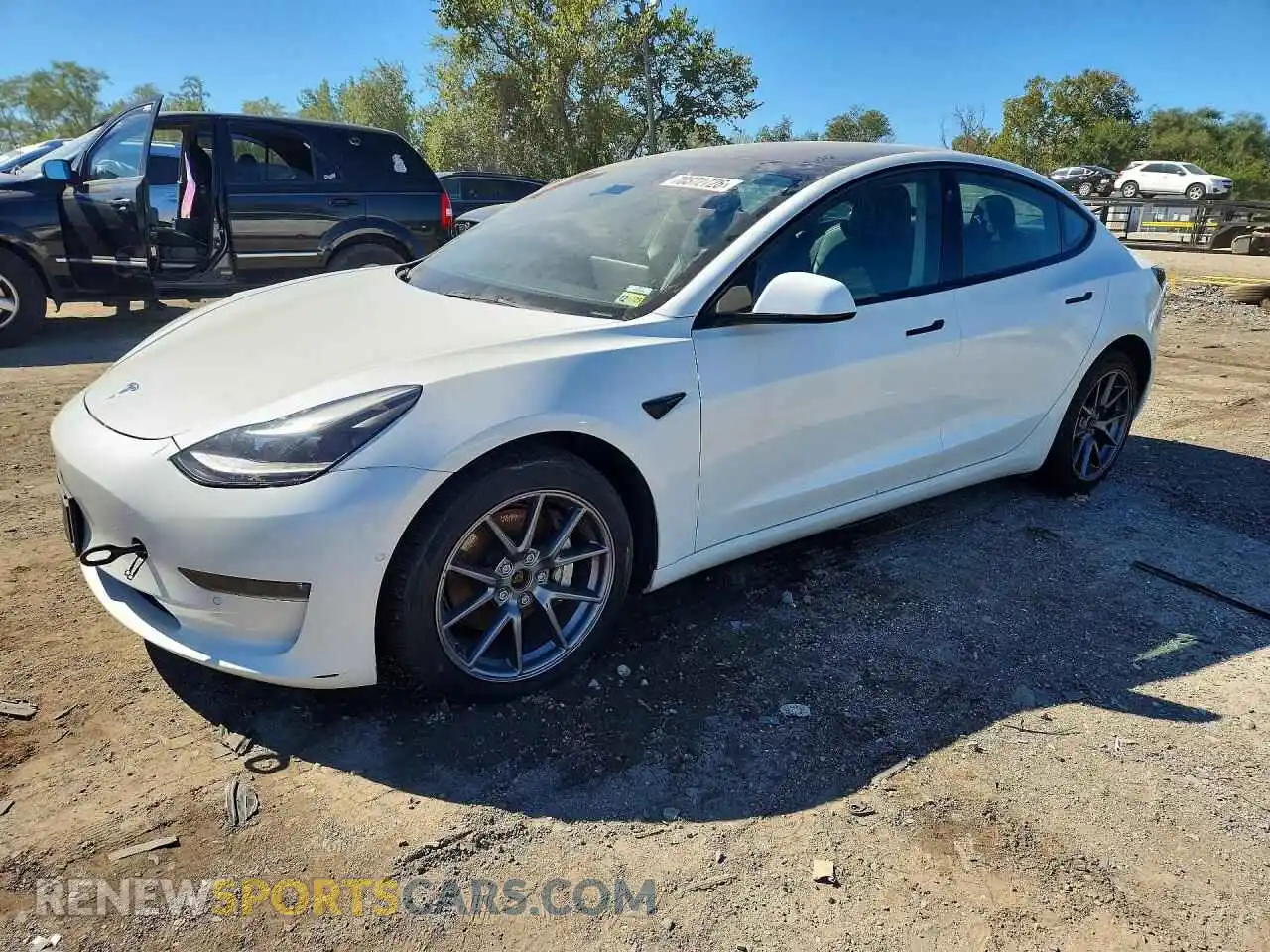 1 Photograph of a damaged car 5YJ3E1EB2MF096526 TESLA MODEL 3 2021