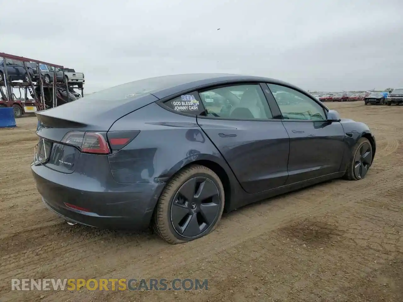 3 Photograph of a damaged car 5YJ3E1EB2MF852663 TESLA MODEL 3 2021