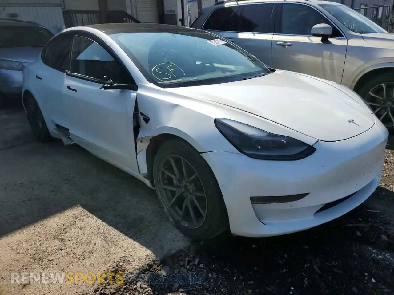 1 Фотография поврежденного автомобиля 5YJ3E1EB2MF924834 TESLA MODEL 3 2021