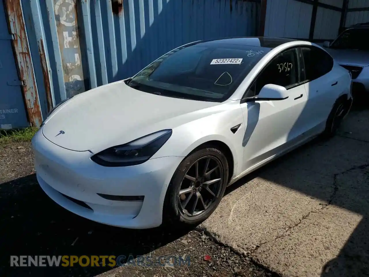 2 Фотография поврежденного автомобиля 5YJ3E1EB2MF924834 TESLA MODEL 3 2021