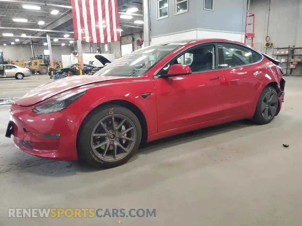 1 Photograph of a damaged car 5YJ3E1EB2MF960782 TESLA MODEL 3 2021