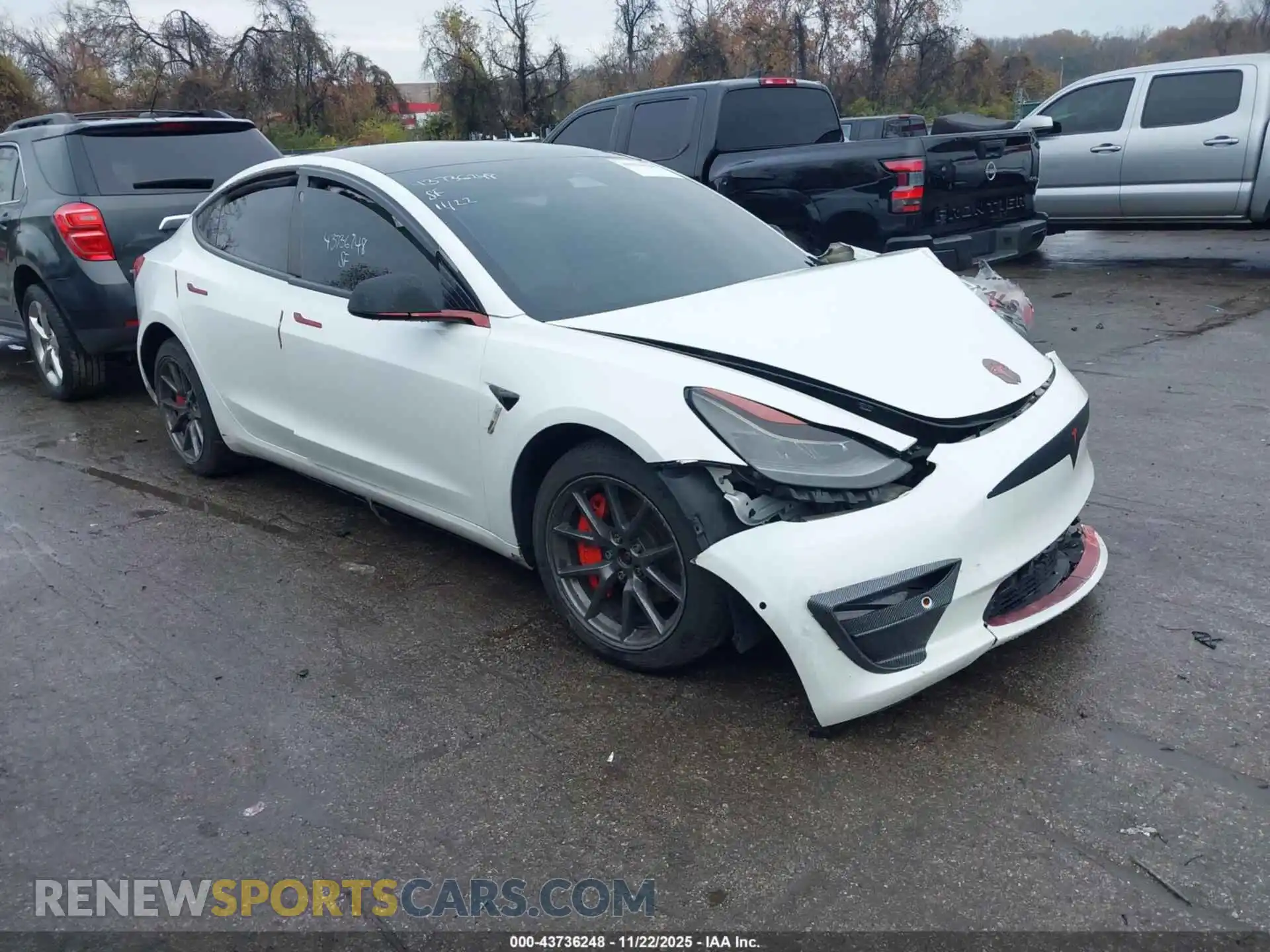 1 Photograph of a damaged car 5YJ3E1EB2MF981504 TESLA MODEL 3 2021