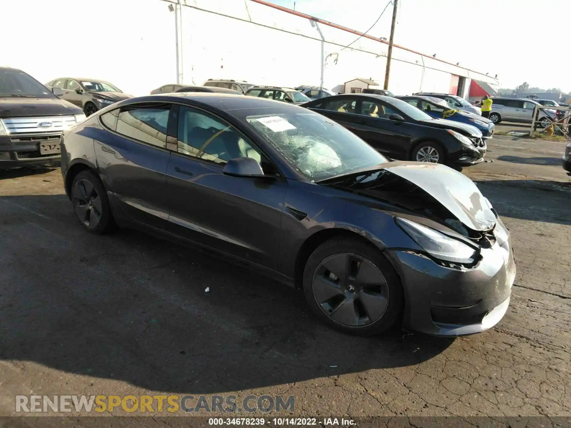 1 Photograph of a damaged car 5YJ3E1EB2MF995922 TESLA MODEL 3 2021