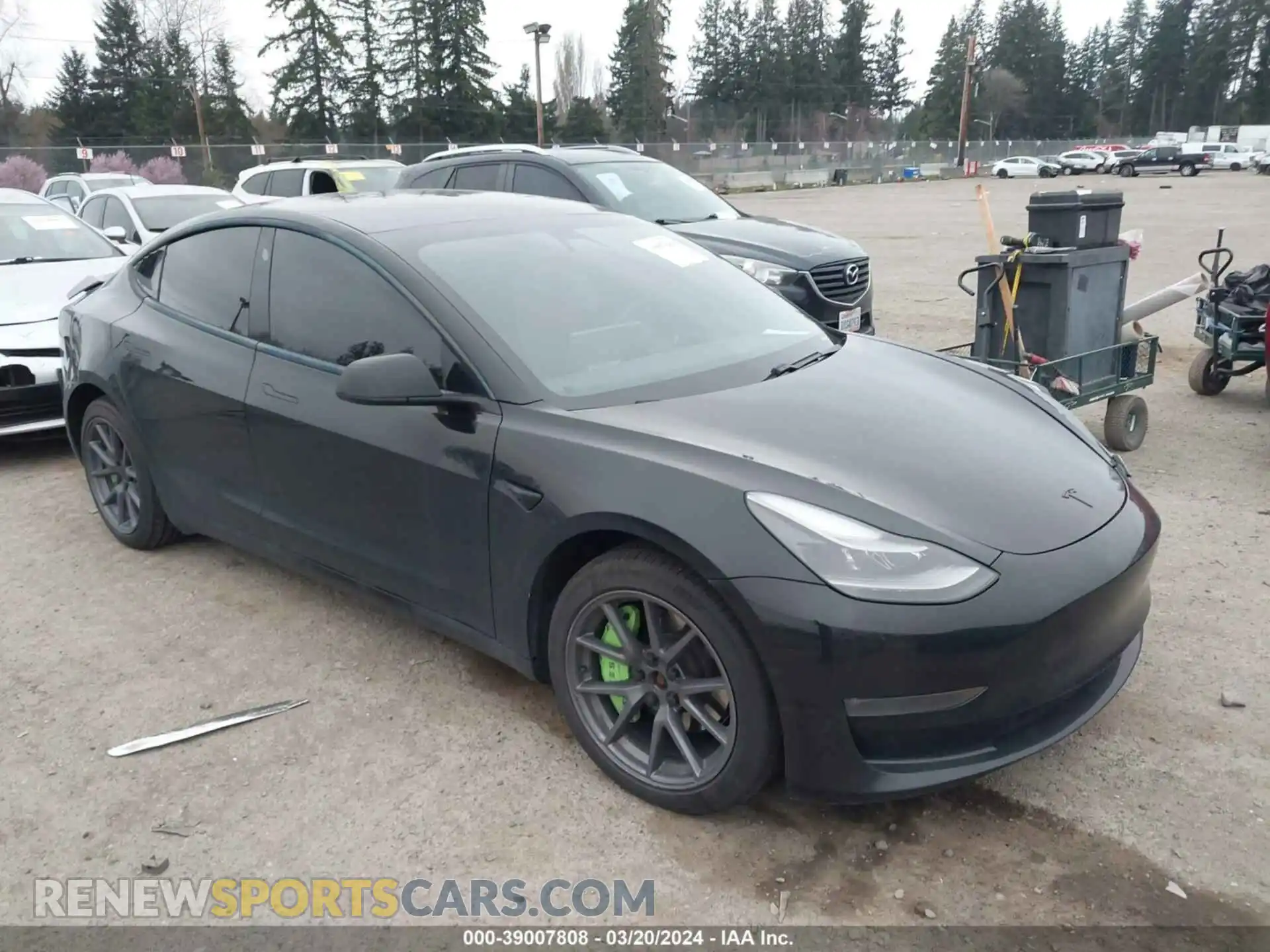 1 Photograph of a damaged car 5YJ3E1EB3MF002296 TESLA MODEL 3 2021