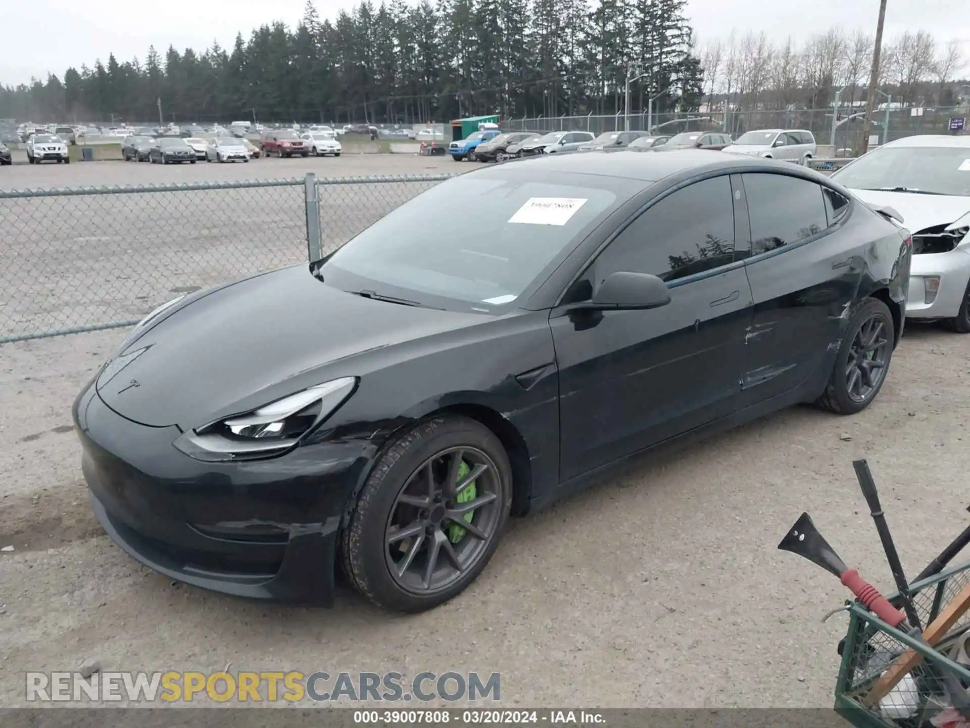 2 Photograph of a damaged car 5YJ3E1EB3MF002296 TESLA MODEL 3 2021