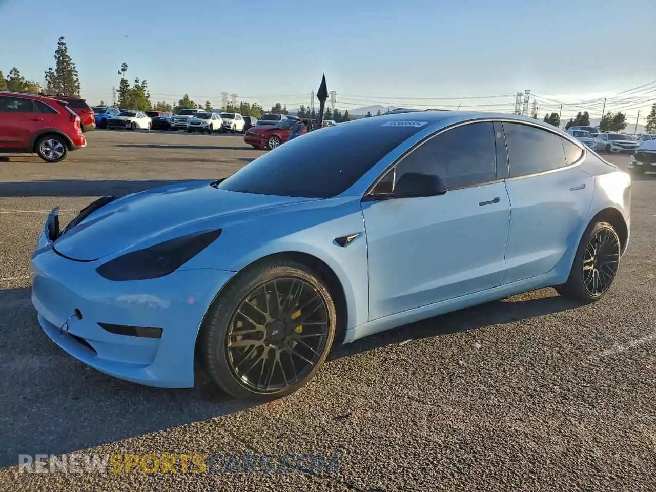 1 Photograph of a damaged car 5YJ3E1EB3MF004291 TESLA MODEL 3 2021