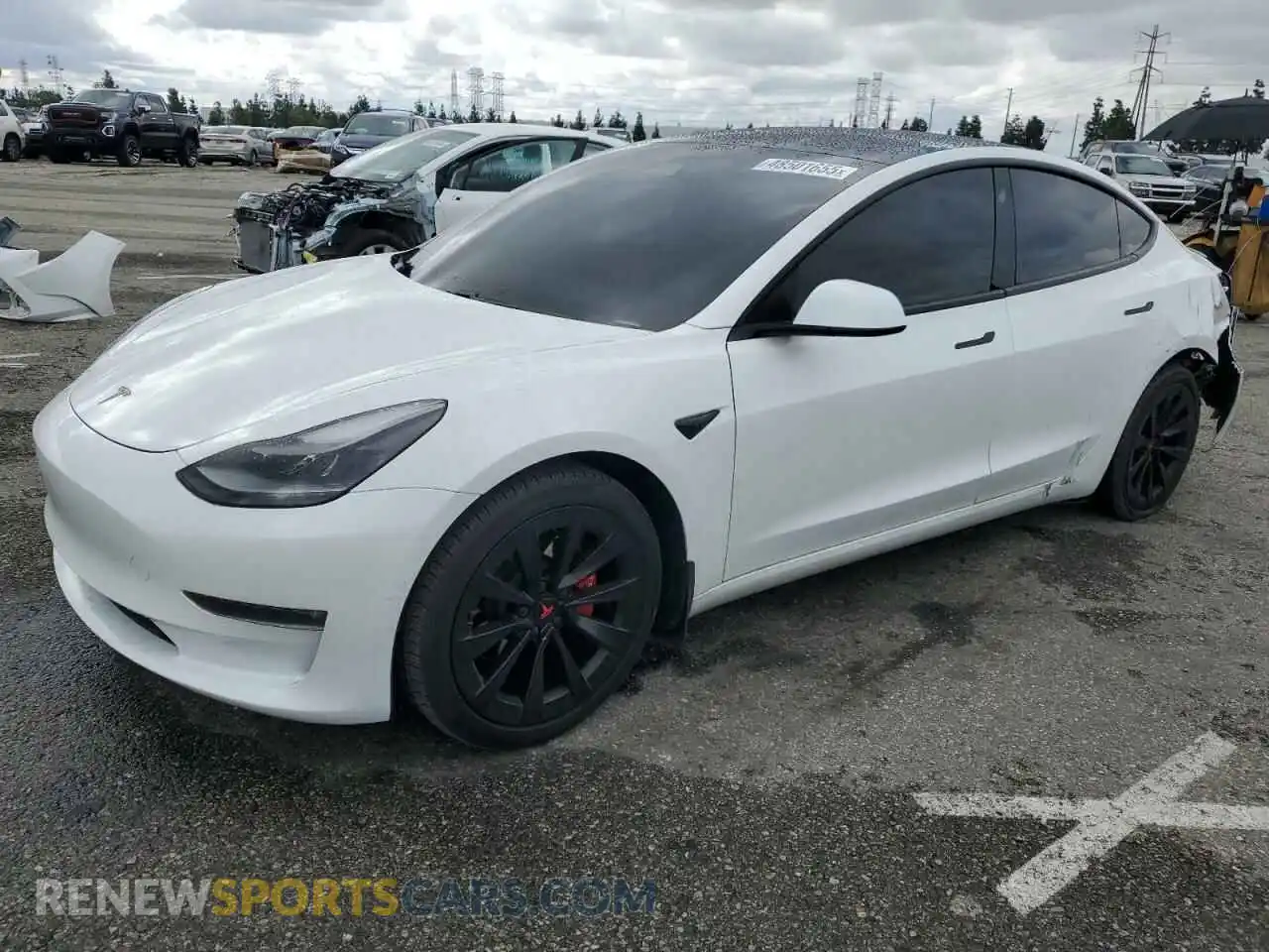 1 fotografías del automóvil dañado 5YJ3E1EB3MF015520 TESLA MODEL 3 2021