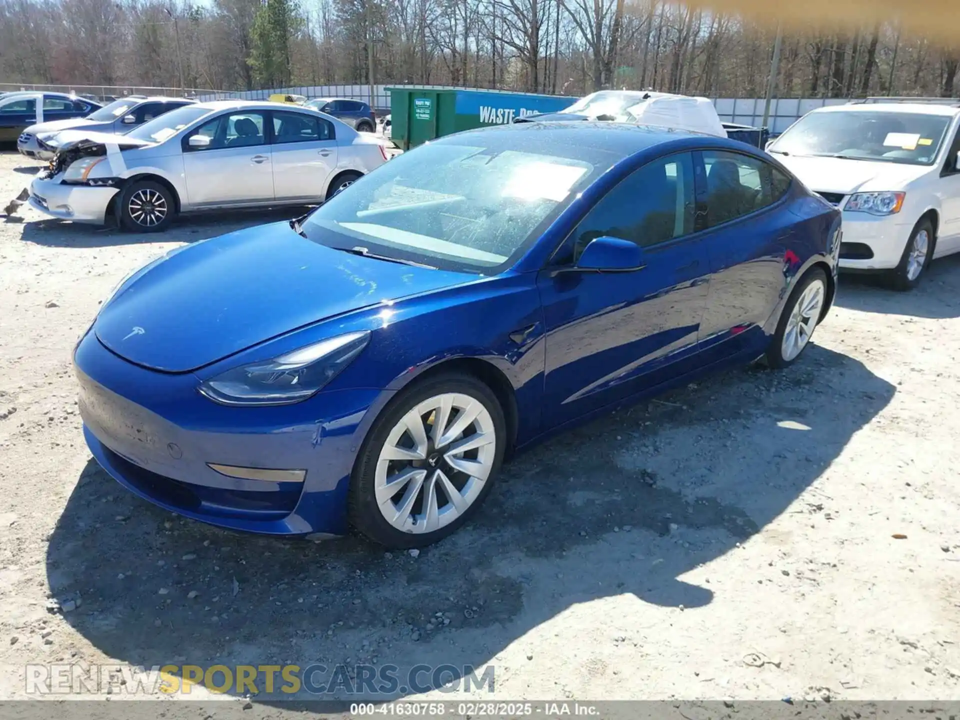 2 Photograph of a damaged car 5YJ3E1EB3MF031457 TESLA MODEL 3 2021