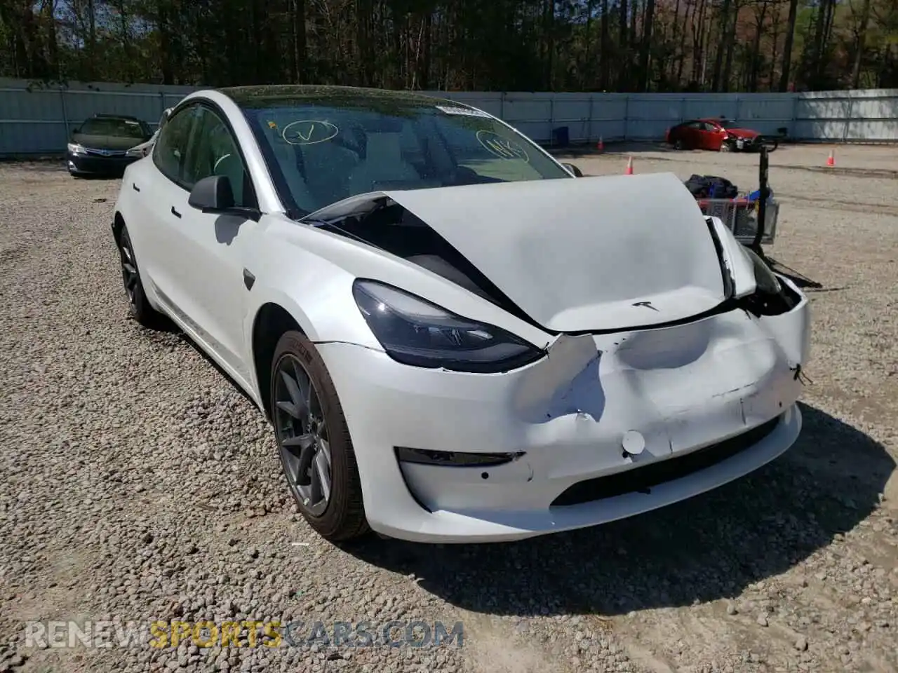 1 Фотография поврежденного автомобиля 5YJ3E1EB3MF035704 TESLA MODEL 3 2021