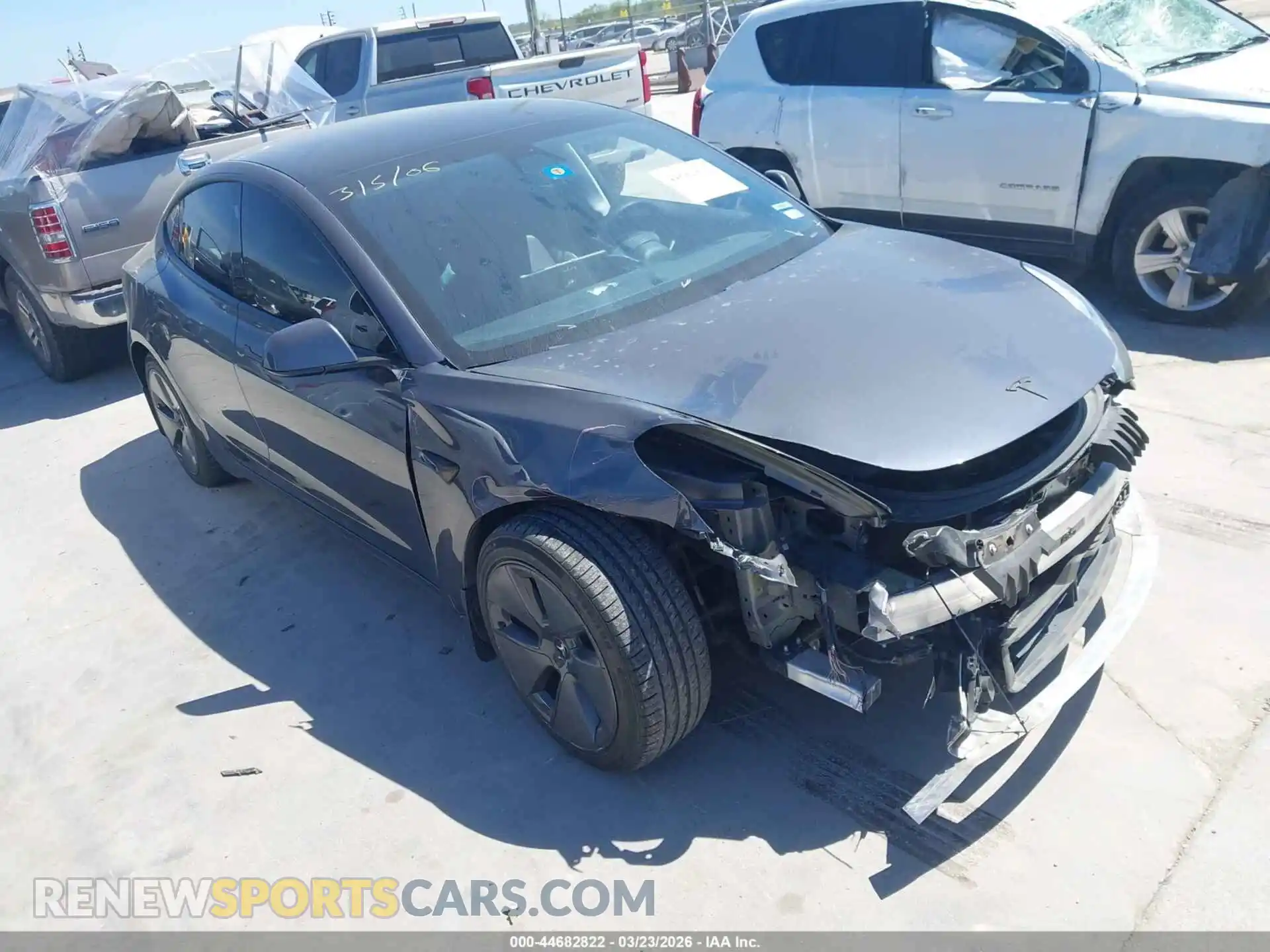 1 Photograph of a damaged car 5YJ3E1EB3MF037890 TESLA MODEL 3 2021