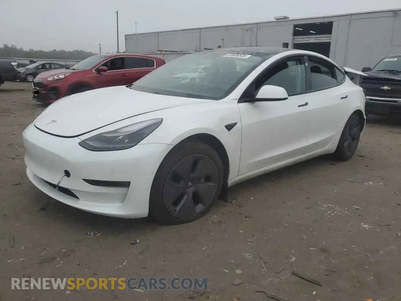 1 Photograph of a damaged car 5YJ3E1EB3MF049831 TESLA MODEL 3 2021