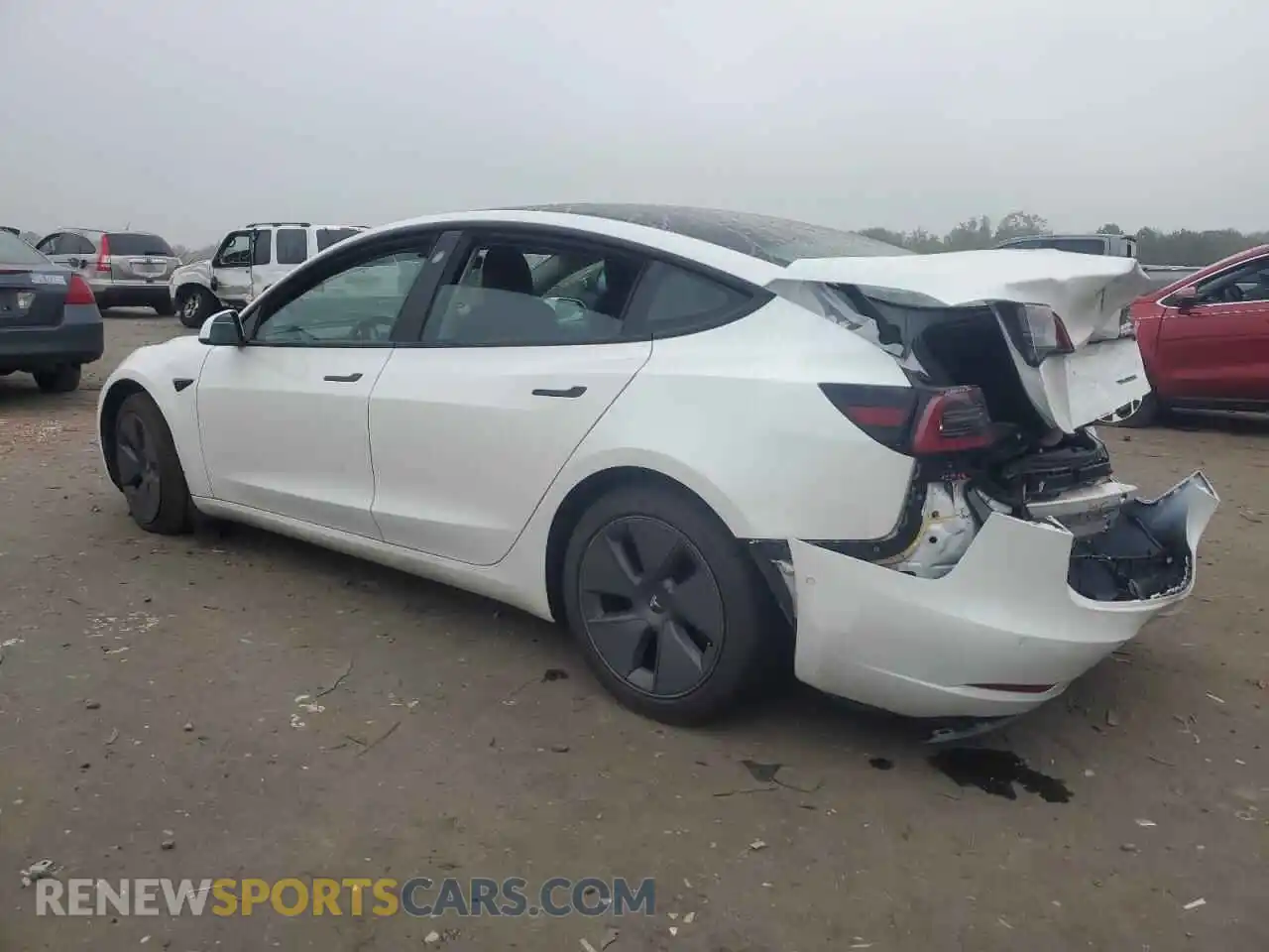 2 Photograph of a damaged car 5YJ3E1EB3MF049831 TESLA MODEL 3 2021