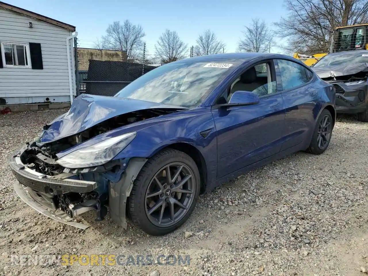 1 Photograph of a damaged car 5YJ3E1EB3MF061042 TESLA MODEL 3 2021