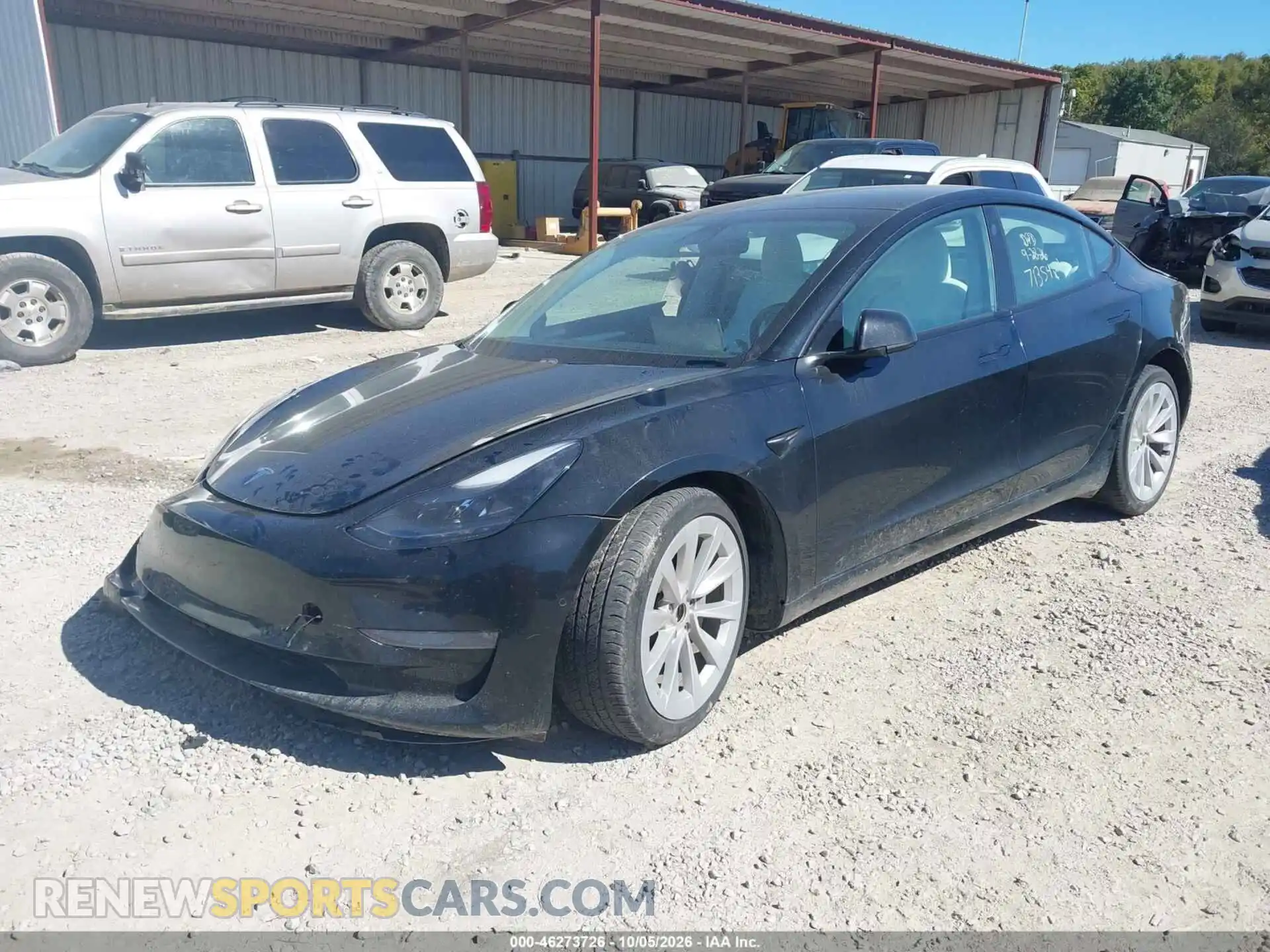 2 Photograph of a damaged car 5YJ3E1EB3MF063499 TESLA MODEL 3 2021