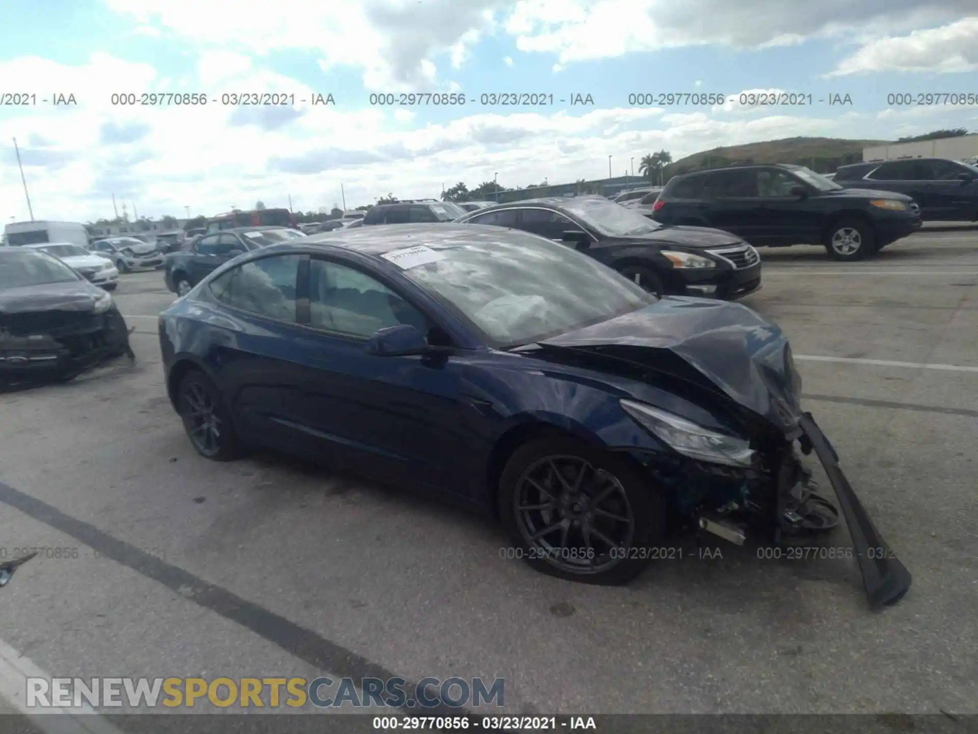 1 Photograph of a damaged car 5YJ3E1EB3MF836987 TESLA MODEL 3 2021
