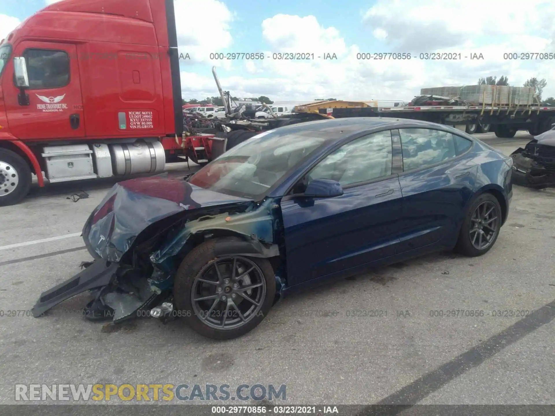 2 Photograph of a damaged car 5YJ3E1EB3MF836987 TESLA MODEL 3 2021