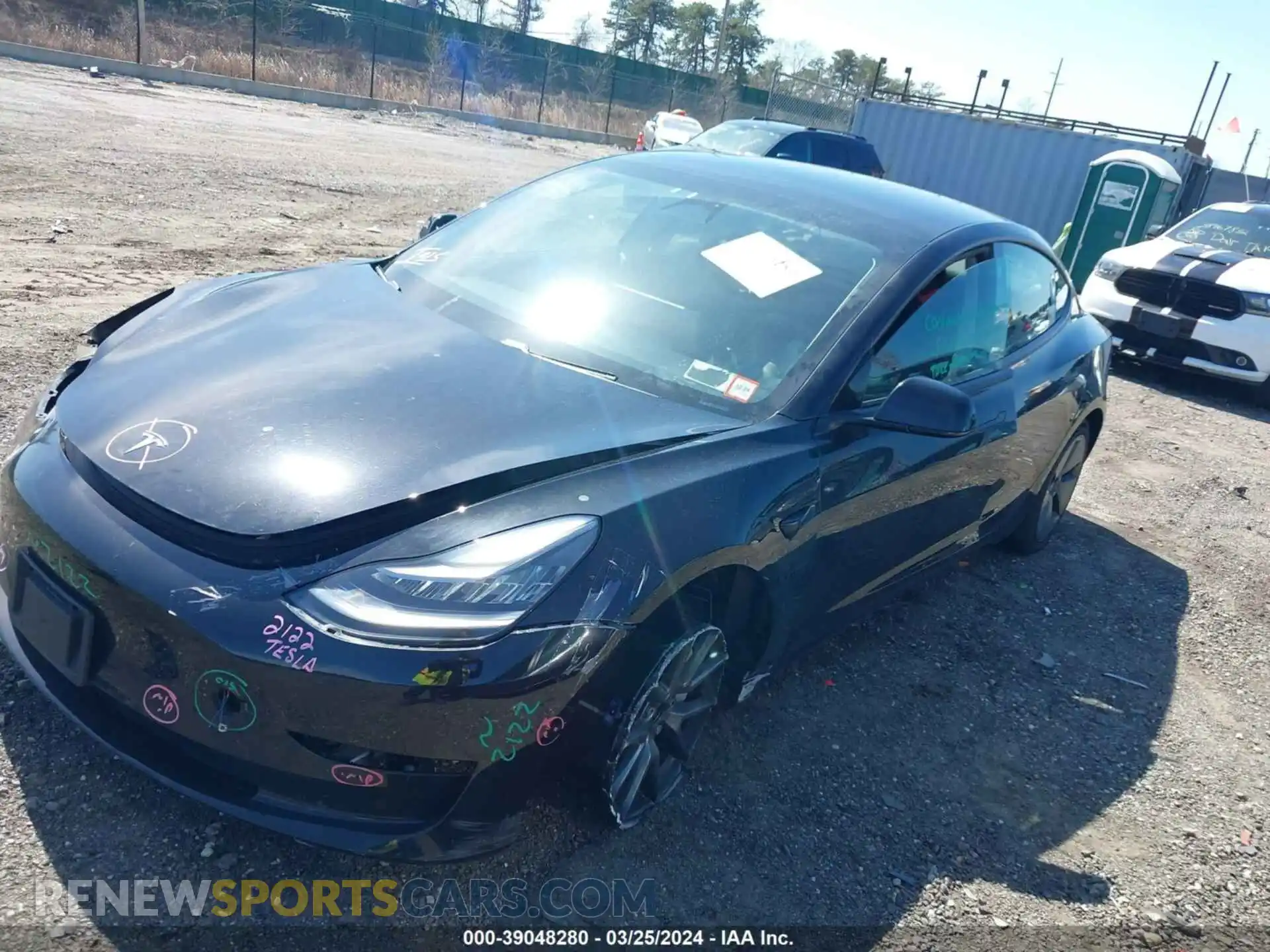 2 Photograph of a damaged car 5YJ3E1EB3MF855216 TESLA MODEL 3 2021