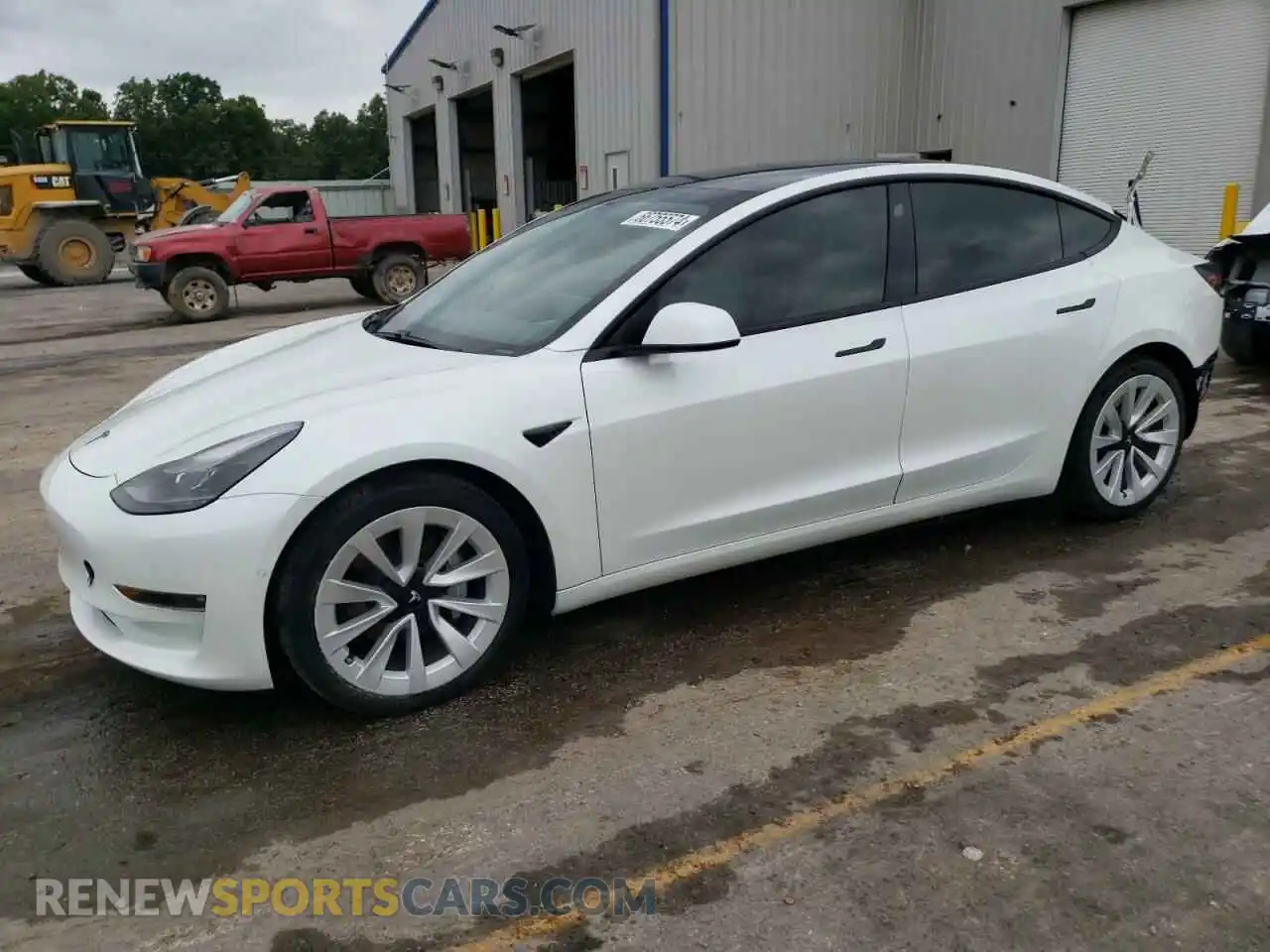 1 Photograph of a damaged car 5YJ3E1EB3MF871657 TESLA MODEL 3 2021