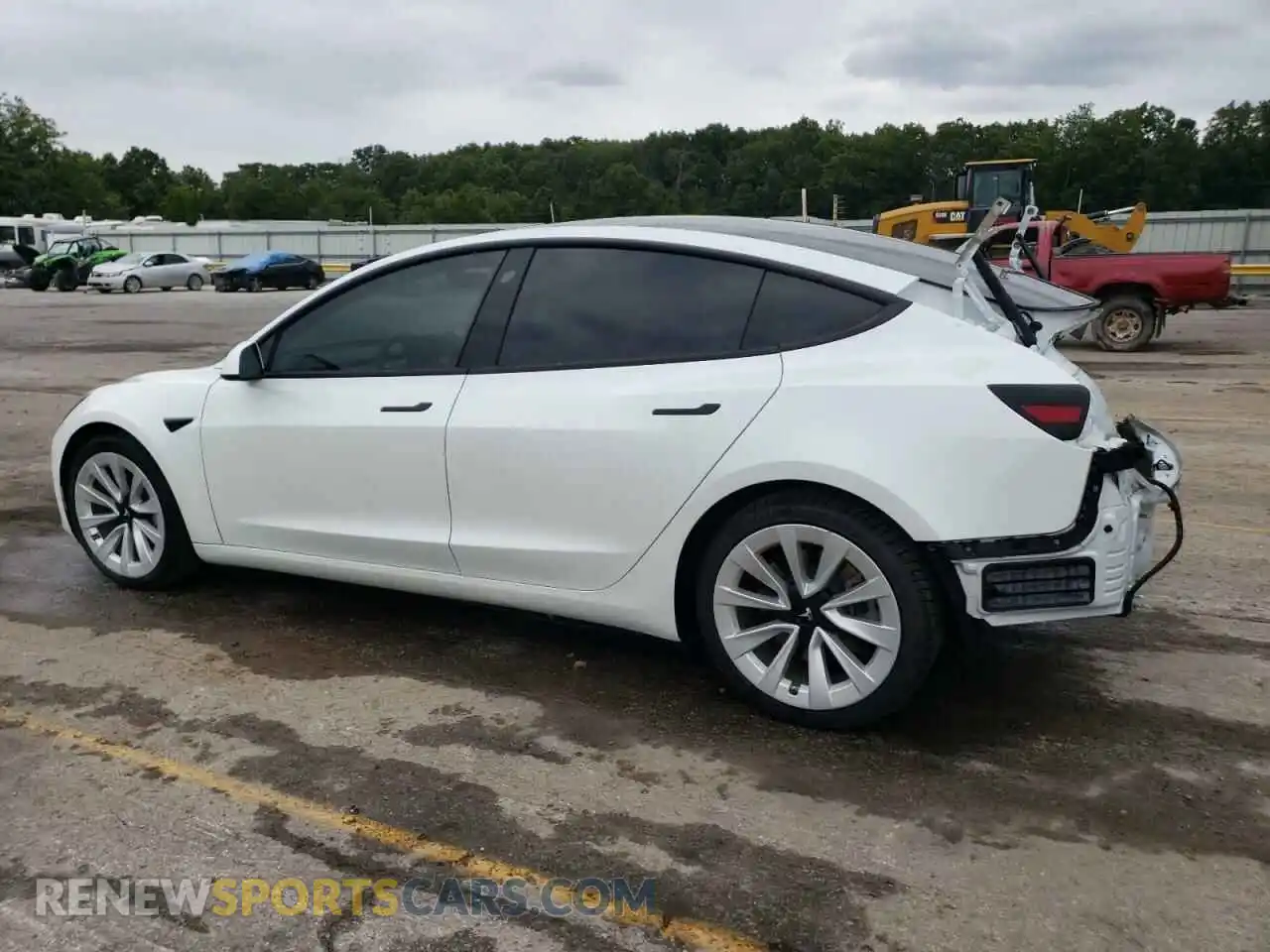 2 Photograph of a damaged car 5YJ3E1EB3MF871657 TESLA MODEL 3 2021