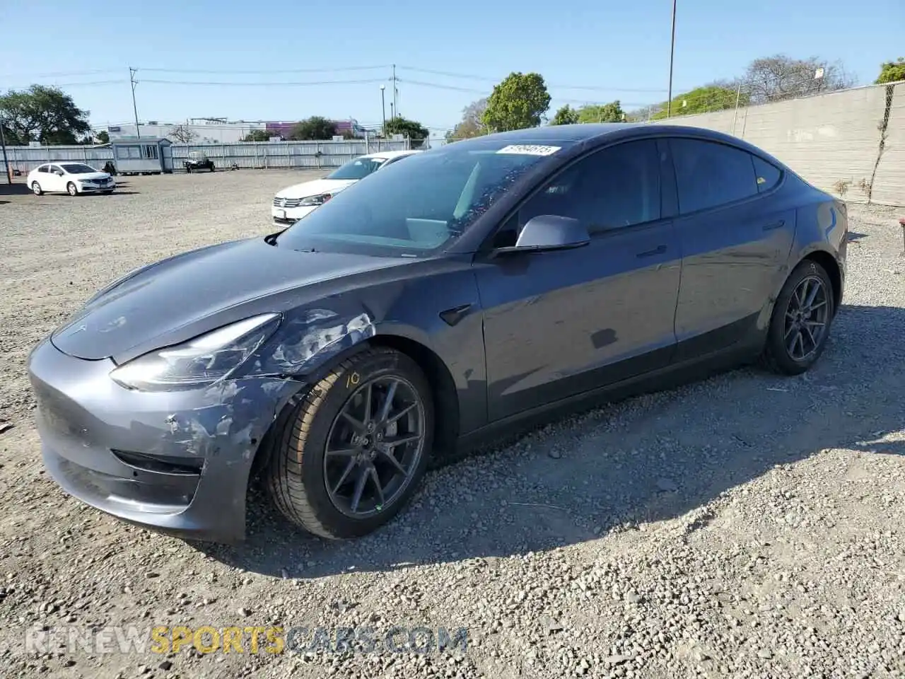 1 Photograph of a damaged car 5YJ3E1EB3MF874882 TESLA MODEL 3 2021