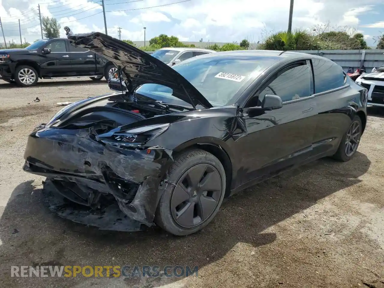 2 Фотография поврежденного автомобиля 5YJ3E1EB3MF918136 TESLA MODEL 3 2021